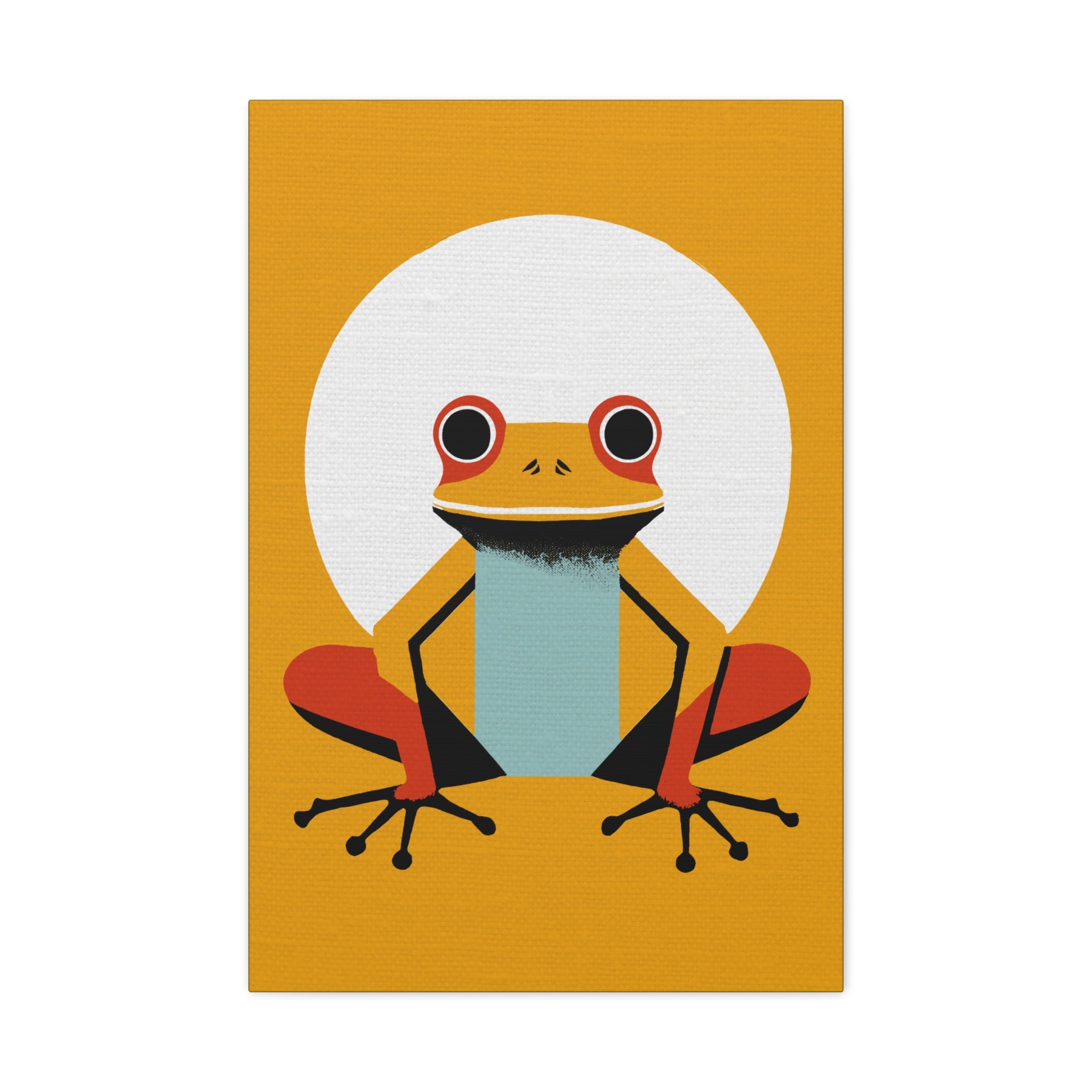 Midwest Modern Retro Inspired Golden Frog Nursery Art Print - Matte Canvas, Stretched, 1.25"