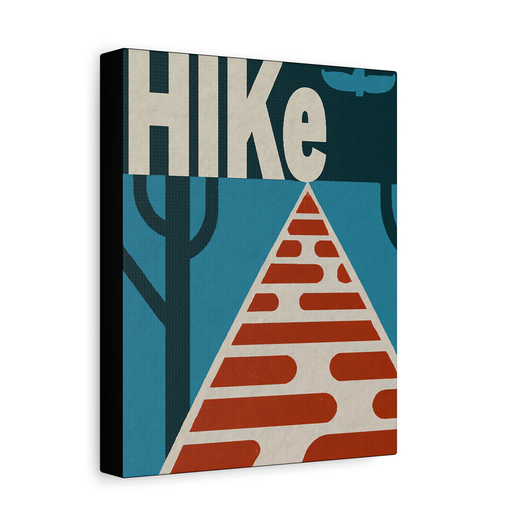 Midwest Modern Icon Pop Outdoor Hike Print - Matte Canvas, Stretched, 1.25"