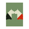 Animal Love Print Hippos Only Rolled Poster - Animals, Hippo, Valentines Day, Nature, Love