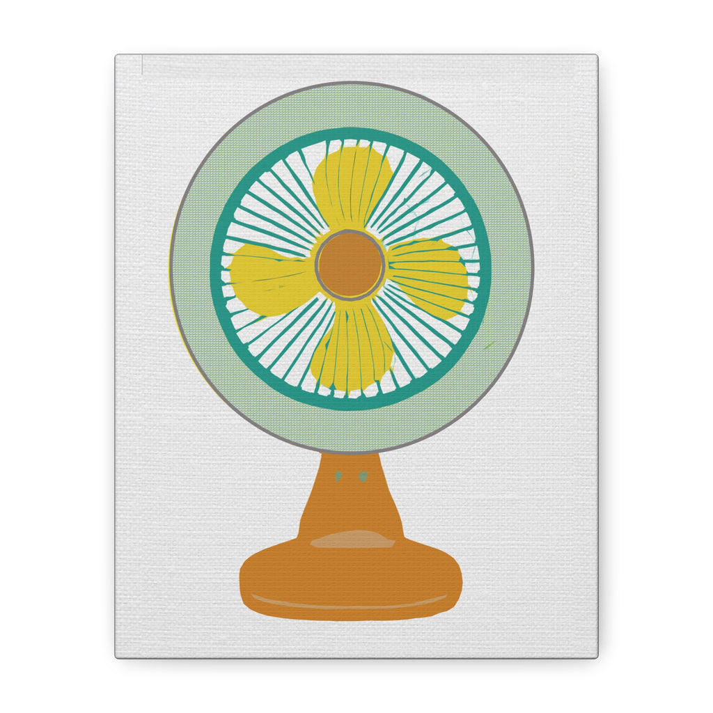 Midwest Modern Retro Oscillating Fan Number Two Art Print - Matte Canvas, Stretched, 1.25"
