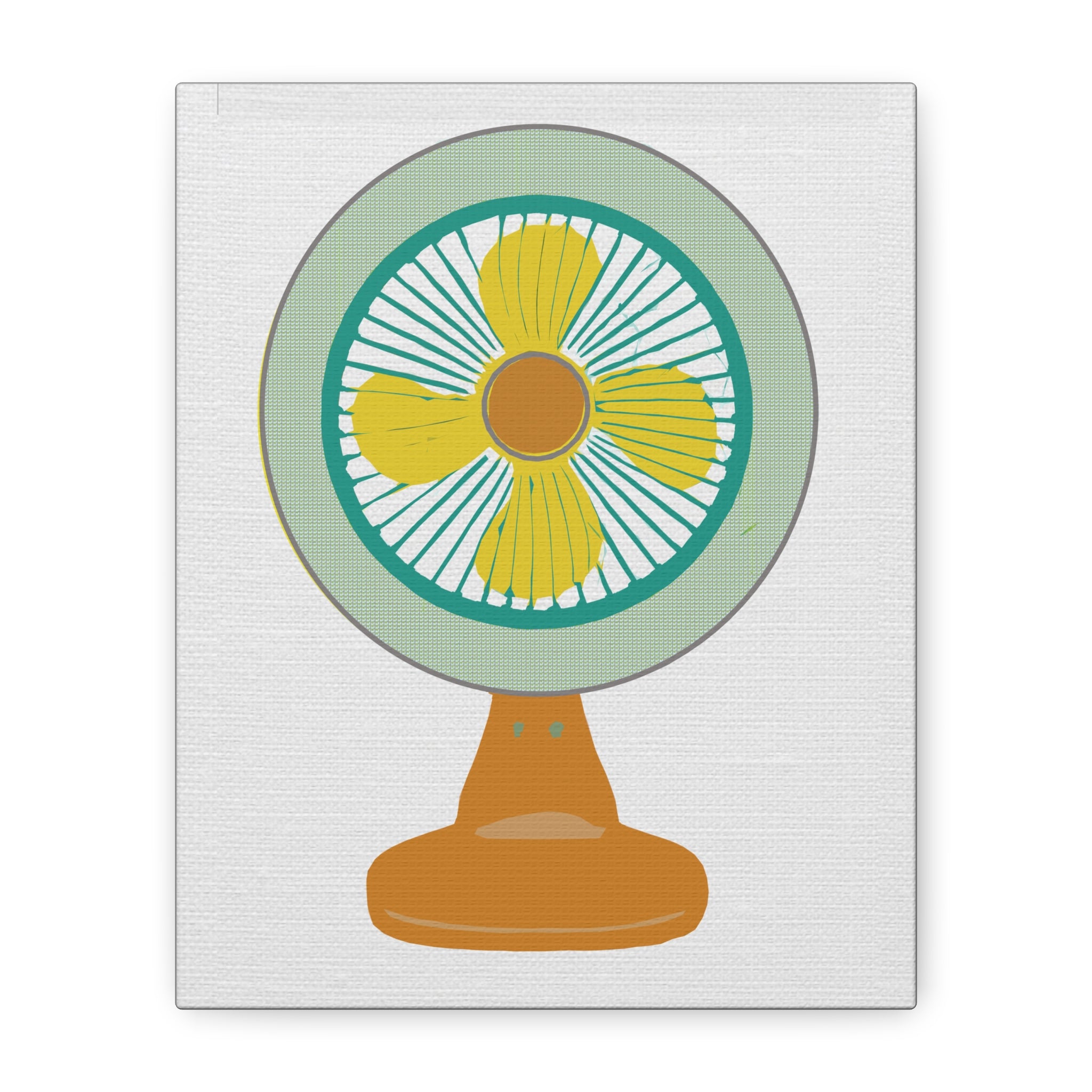 Midwest Modern Retro Oscillating Fan Number Two Art Print - Matte Canvas, Stretched, 1.25"