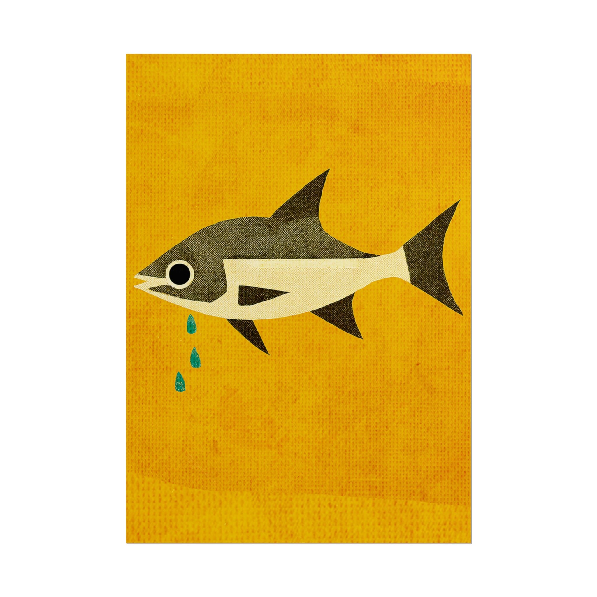 Don't Cry Mod Abstract Fish Art Print Rolled Poster | Wall Art, Midwest Mod, Fish, Fishing