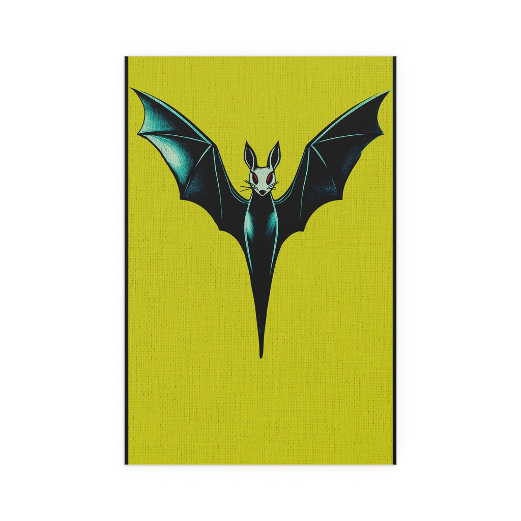 Midwest Mod Modern Blue Bat Seasonal Silk Poster, Indoor and Outdoor Decor, Seasonal Decor, Halloween, Bats