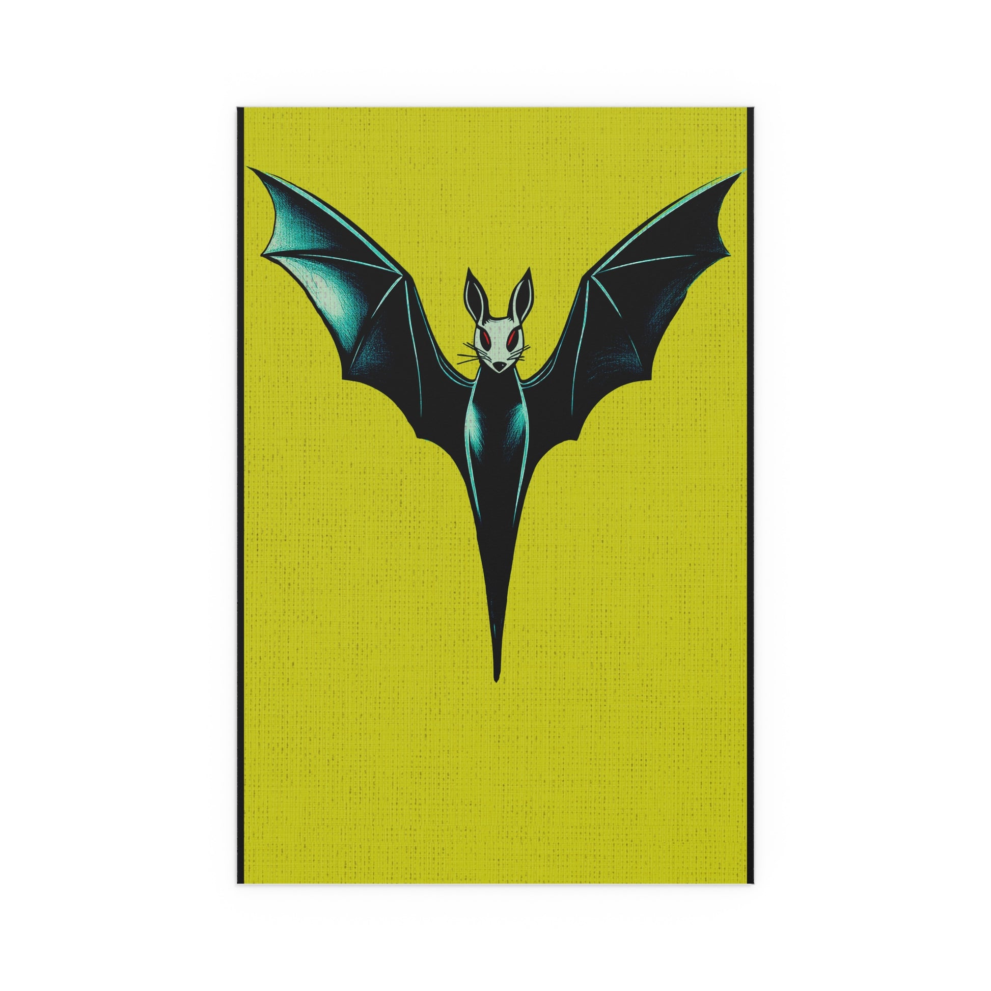 Midwest Mod Modern Blue Bat Seasonal Silk Poster, Indoor and Outdoor Decor, Seasonal Decor, Halloween, Bats