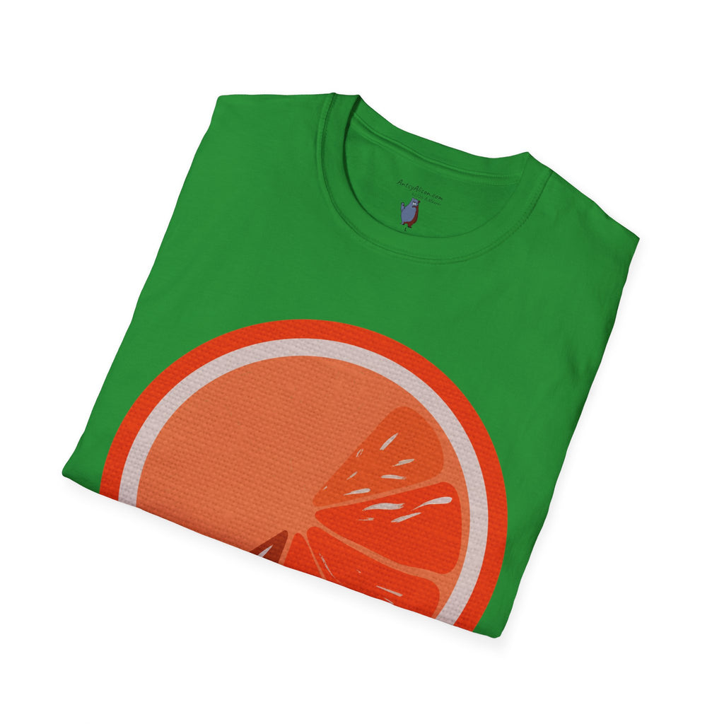 Midwest Modern Pop Icon Orange Slice - 100% Cotton Graphic Tee - orange, fruit