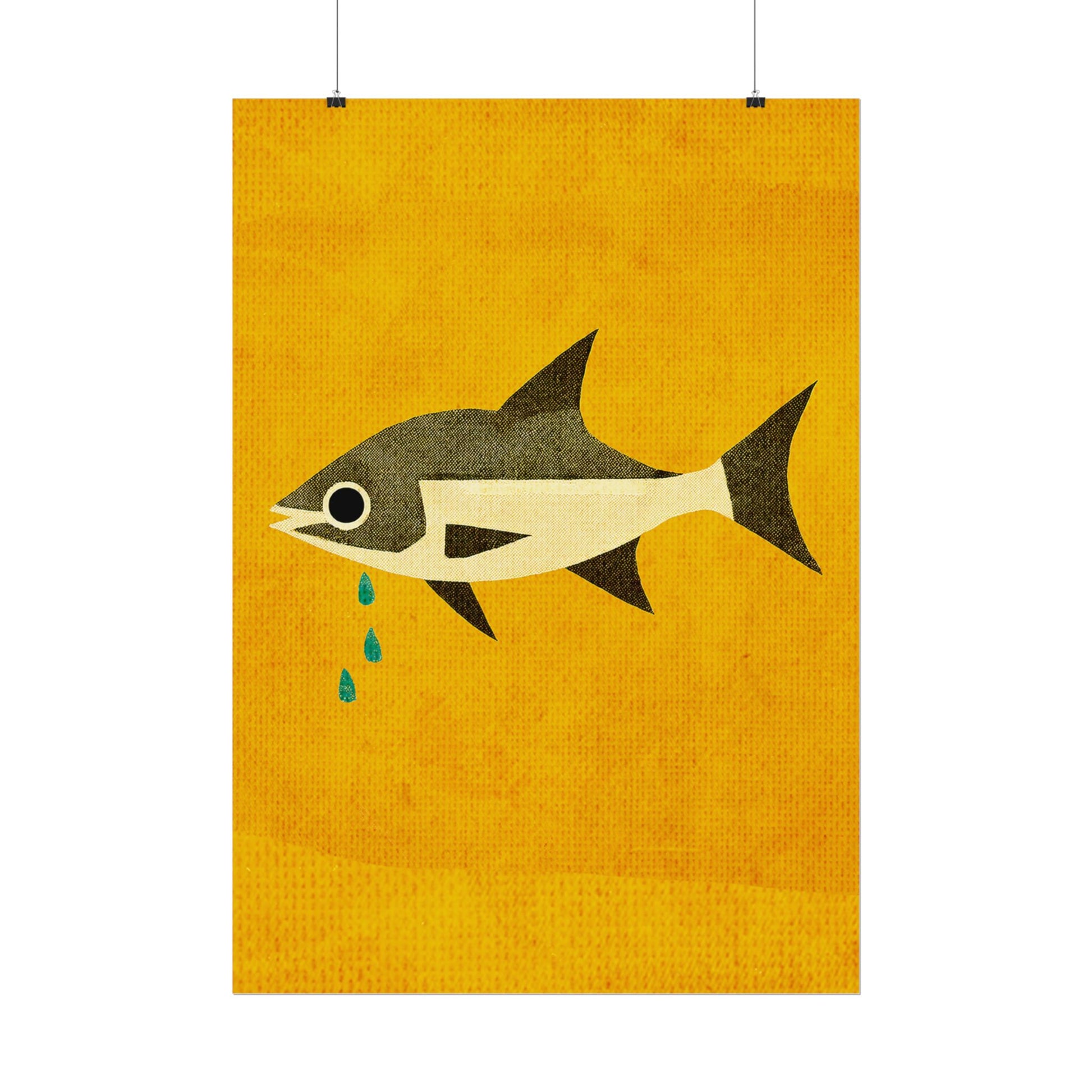 Don't Cry Mod Abstract Fish Art Print Rolled Poster | Wall Art, Midwest Mod, Fish, Fishing
