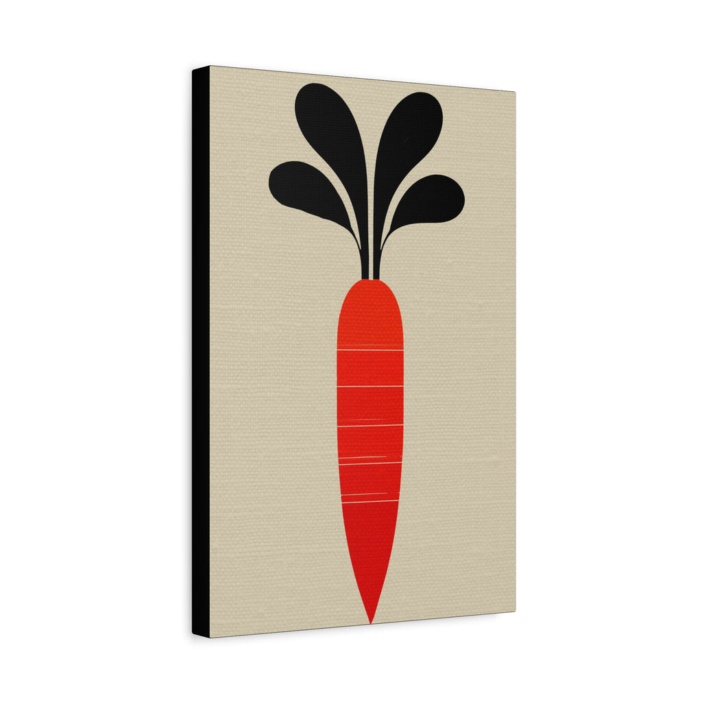 Midwest Modern Icon Pop Carrot Print - Matte Canvas, Stretched, 1.25"
