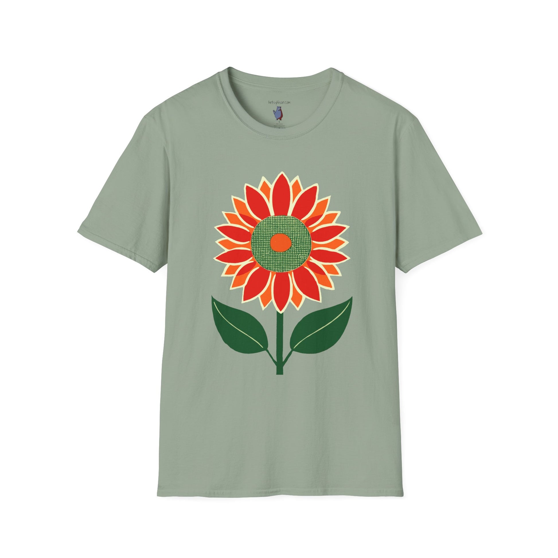 One Strong Sunflower Graphic Art Tee - 100% Cotton T-Shirt