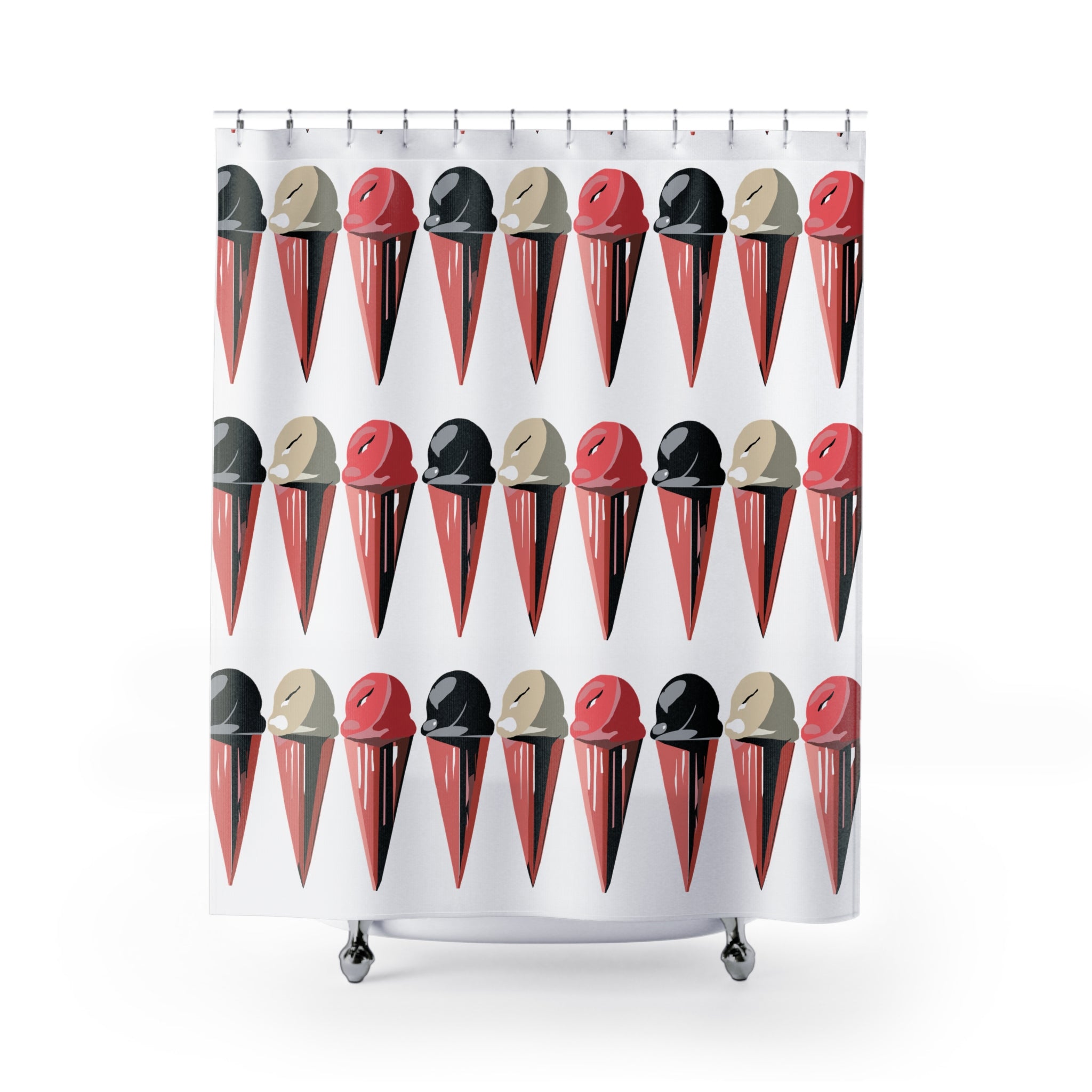 Modern Ice Cream Cones No. 2 Shower Curtain
