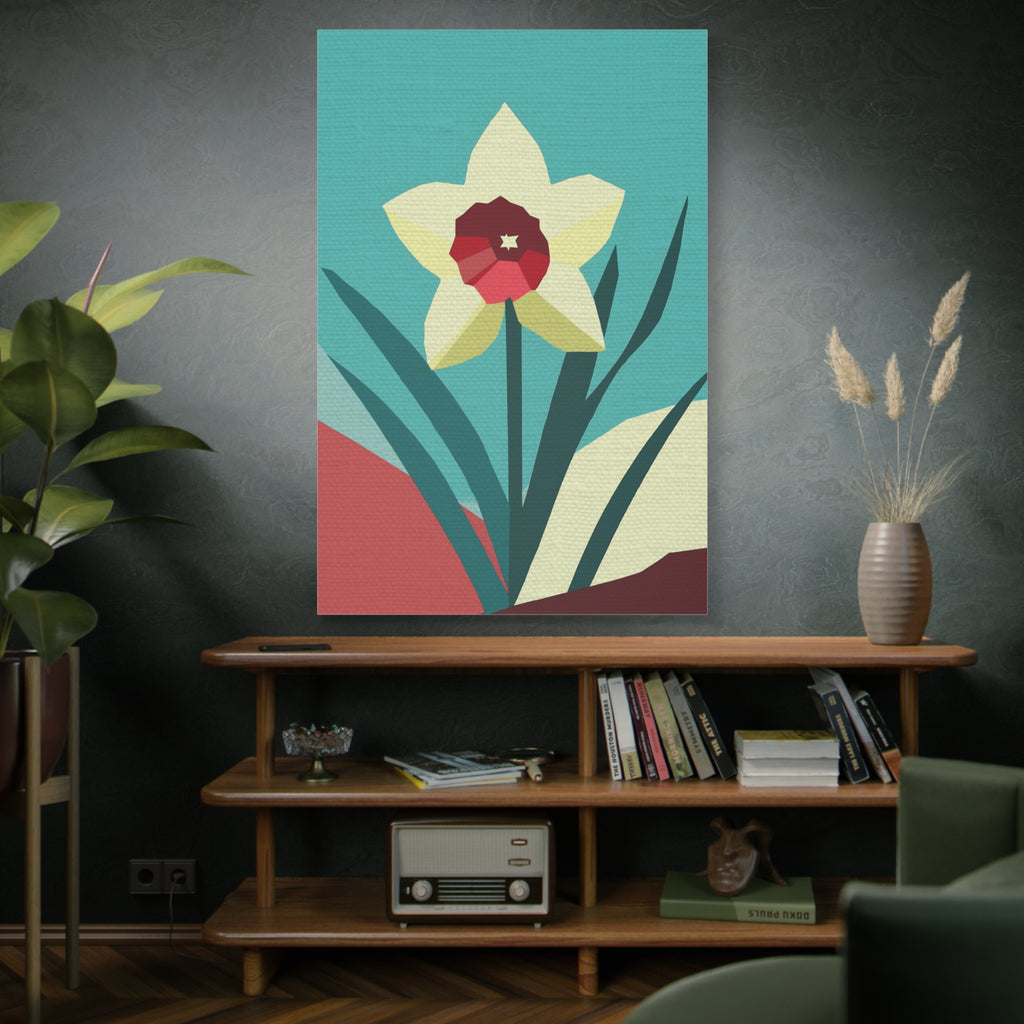 Modern Abstract Daffodil Love - Matte Canvas, Stretched, 1.25"