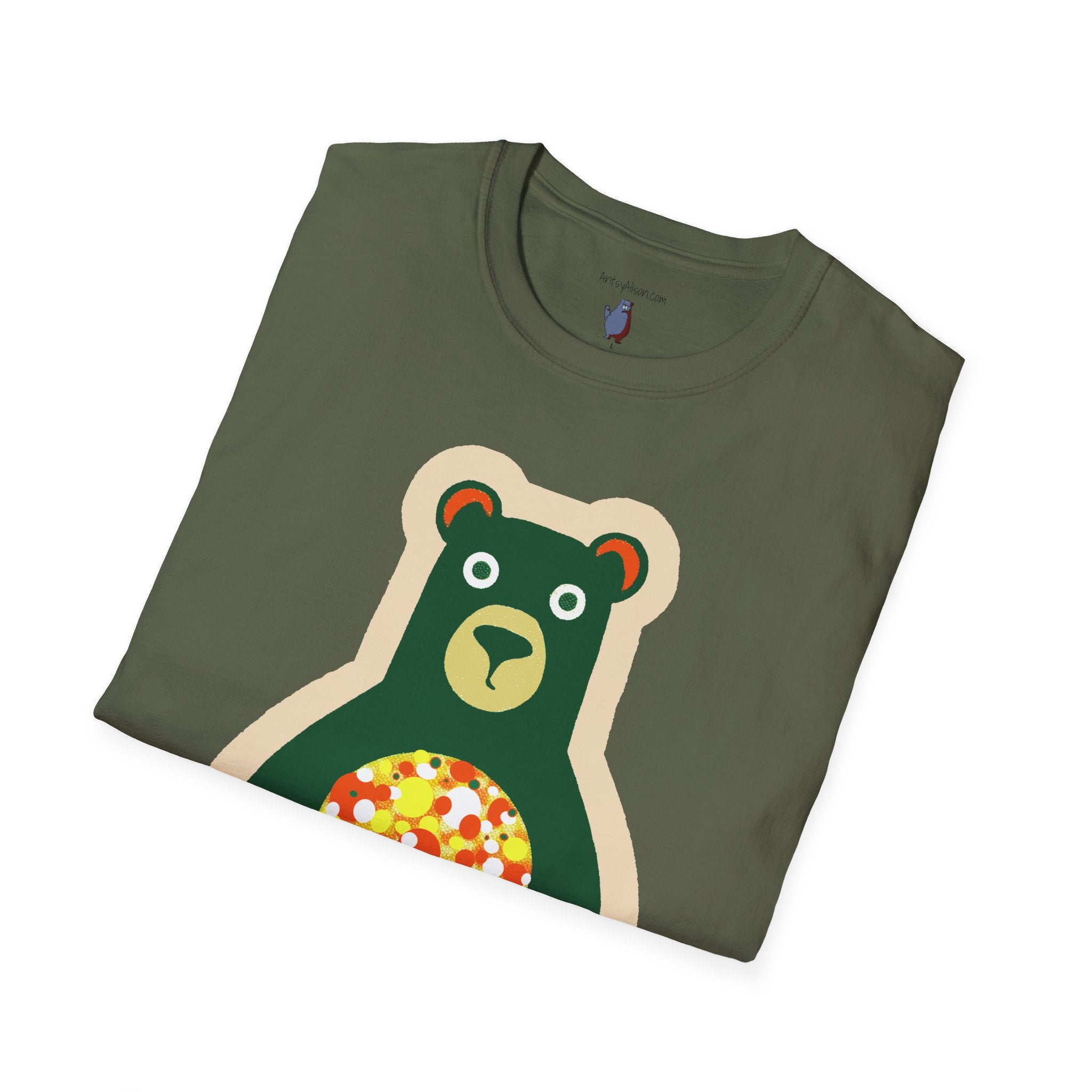 Mod Gumball Bear Graphic Art Tee - 100% Cotton T-Shirt