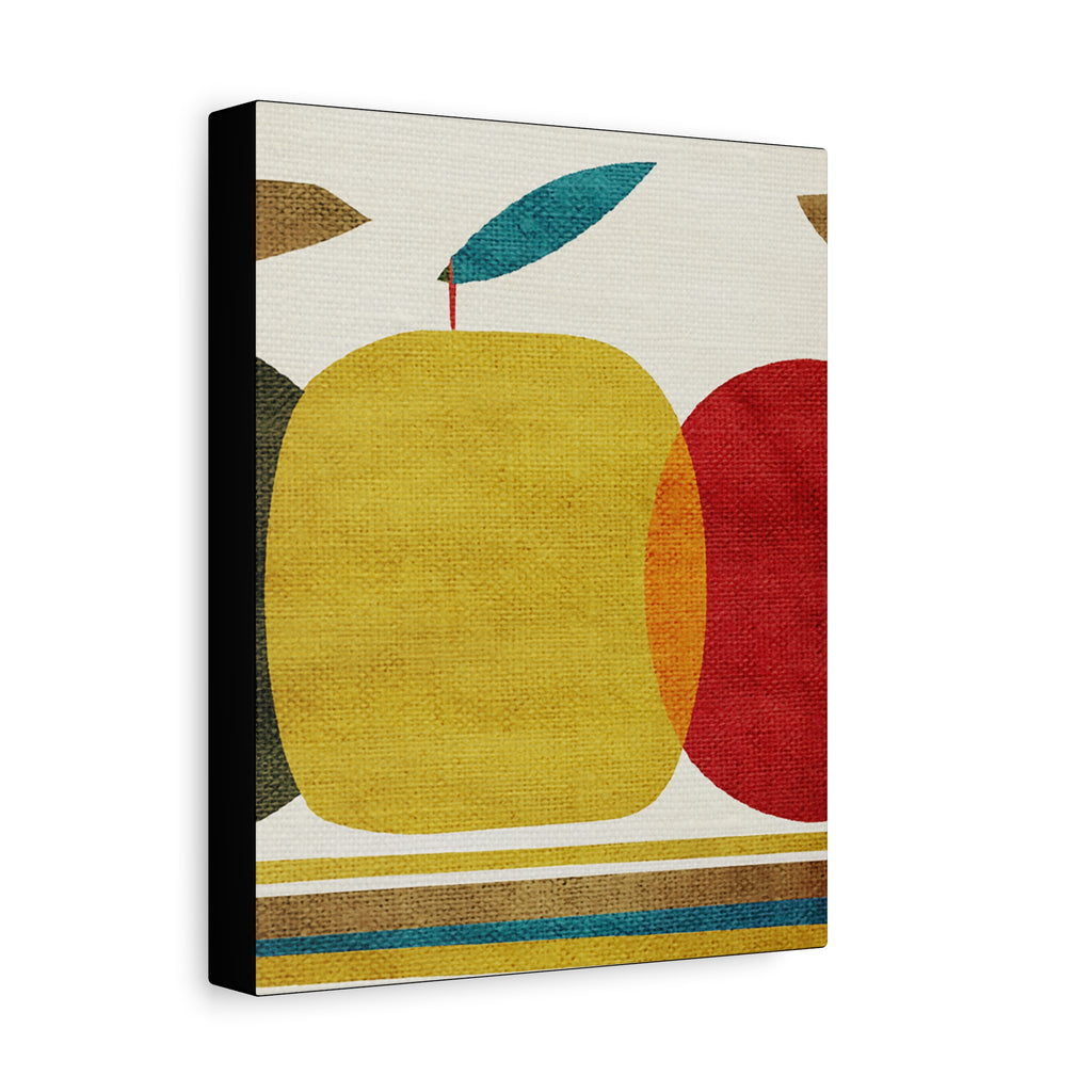 Midwest Modern Icon Pop Apple Print - Matte Canvas, Stretched, 1.25"
