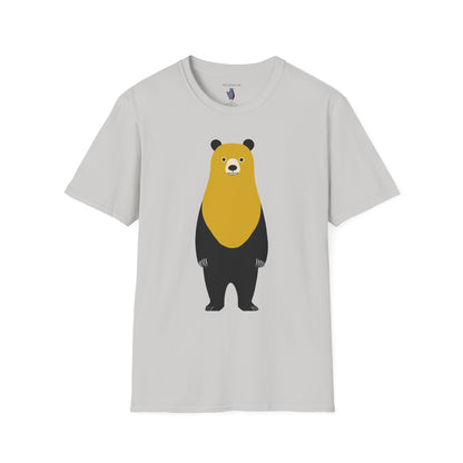 Nesting Yellow and Black Bear Graphic Art - 100% Cotton T-Shirt