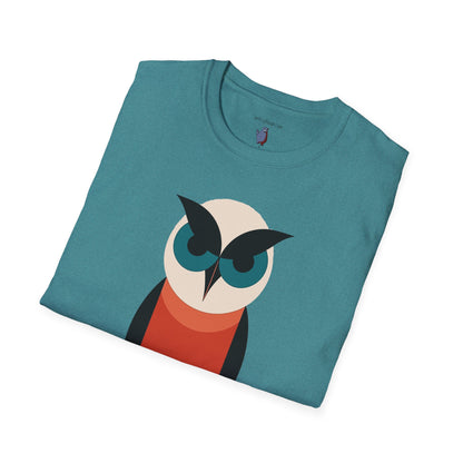 Schoolhouse Owl Graphic Art - 100% Cotton T-Shirt