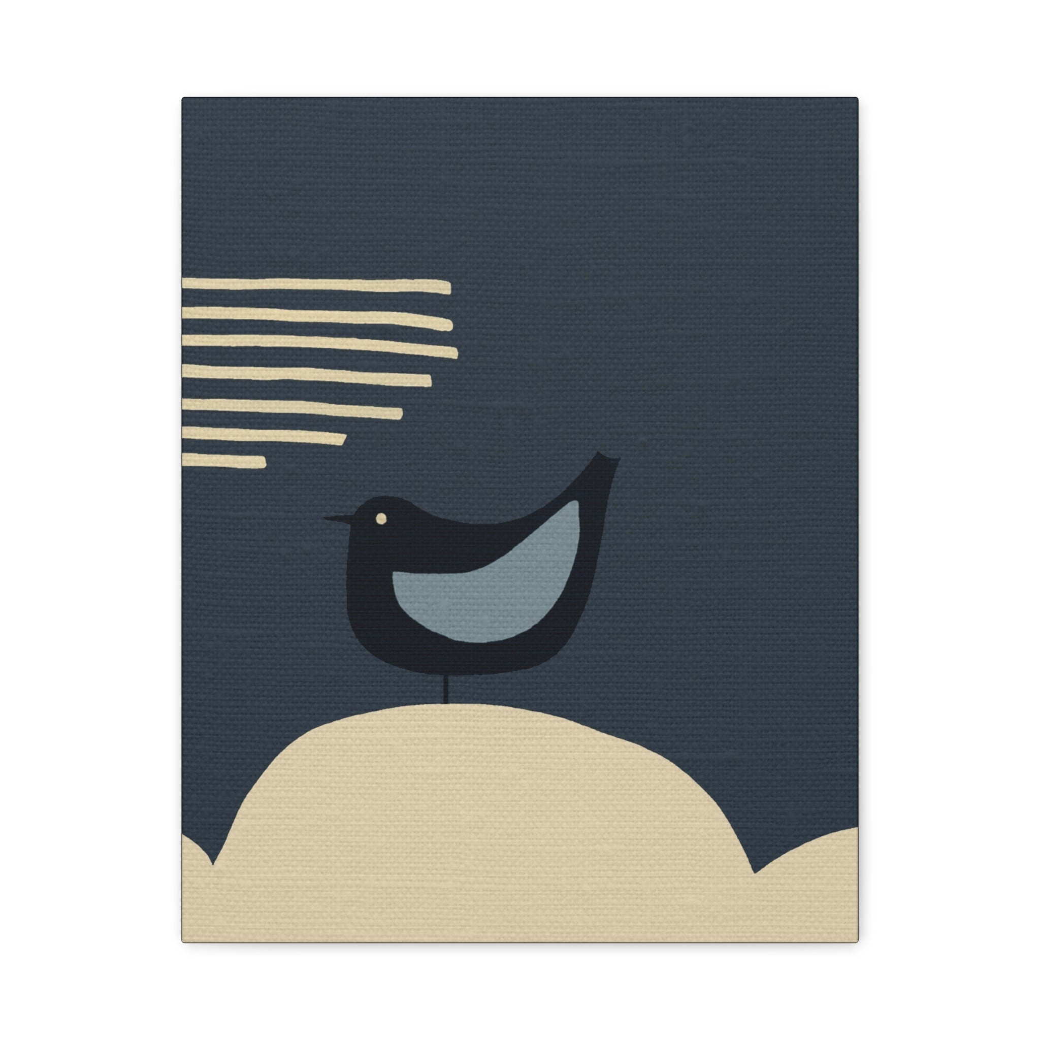 Midwest Modern Windy Bird Graphic Art Print - Matte Canvas, Stretched, 1.25" - wall art, windy, bird, home decor