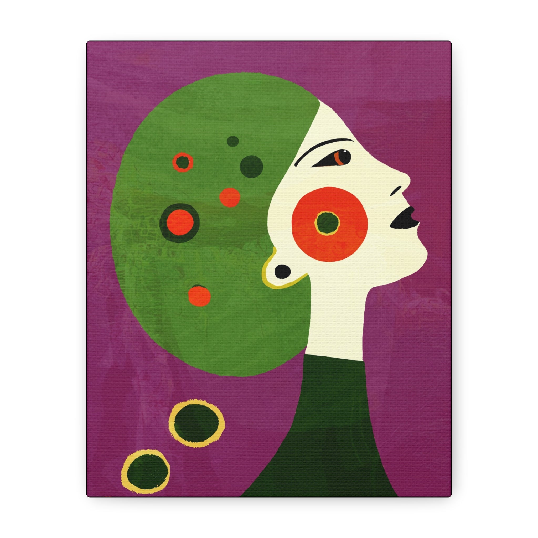 Midwest Modern Pop Art Girl Portrait Print - Matte Canvas, Stretched, 1.25" -  home decor, wall art, portrait, woman