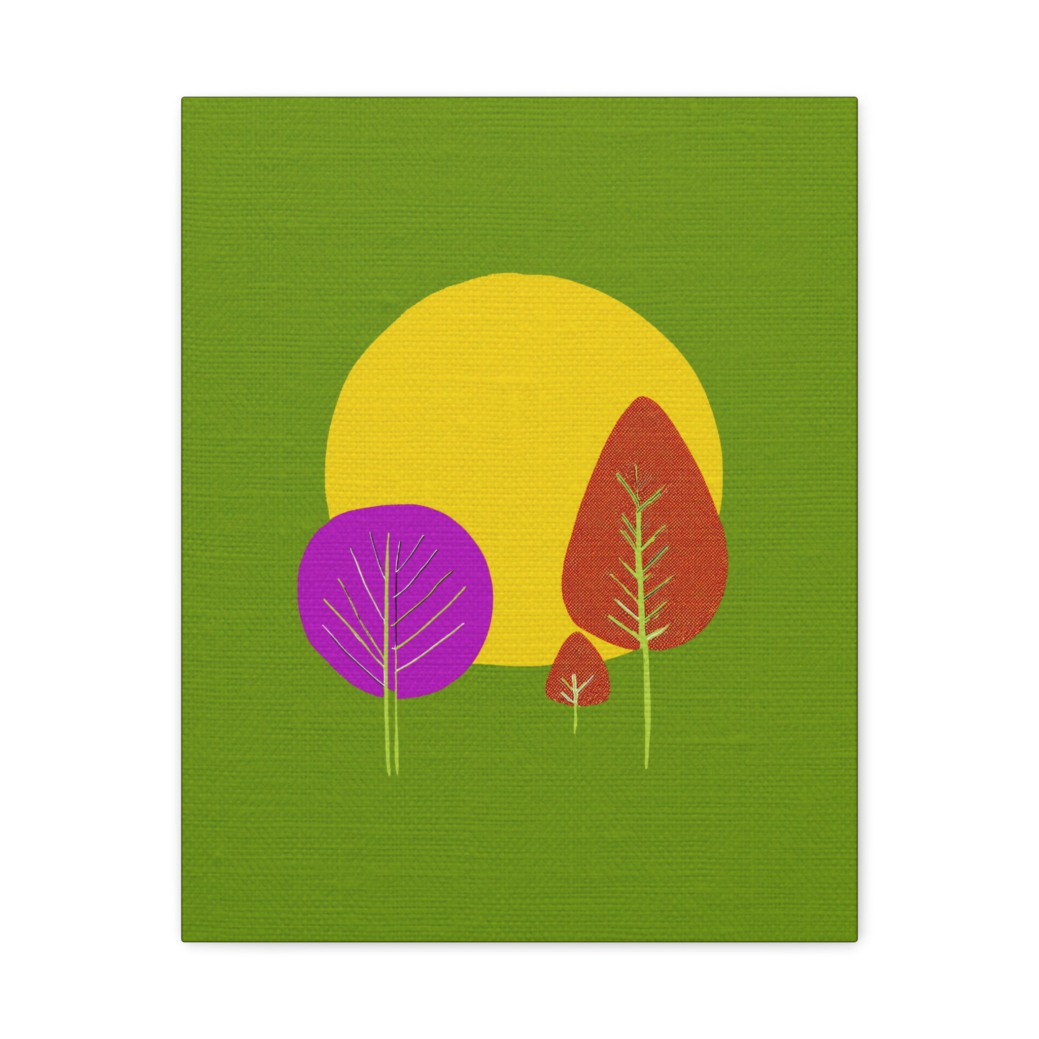 Midwest Modern Abstract Springtime Forest Print - Matte Canvas, Stretched, 1.25" -  home decor, wall art, spring, nature, forest, trees