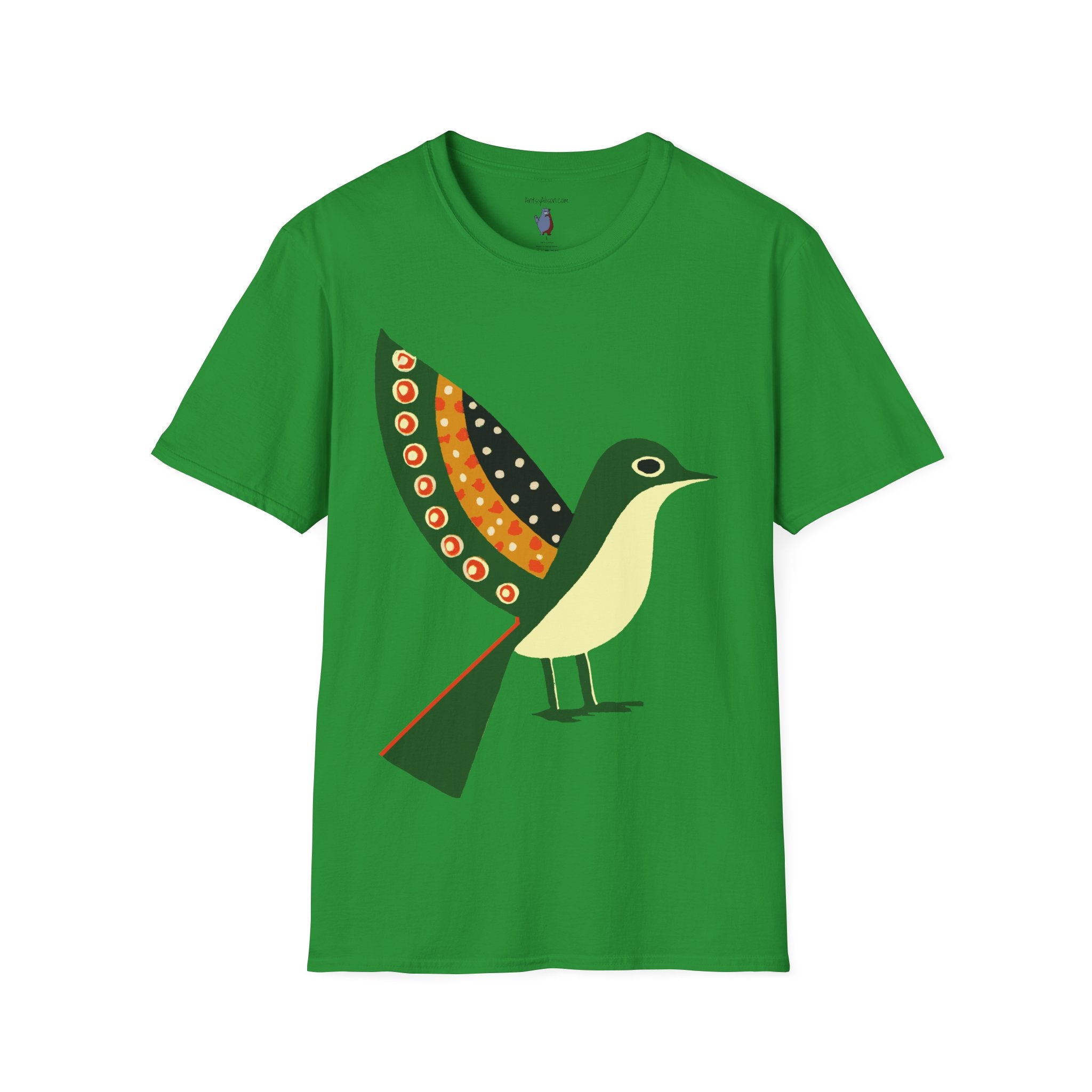 Ready to Fly Bird Graphic Art Tee - 100% Cotton T-Shirt
