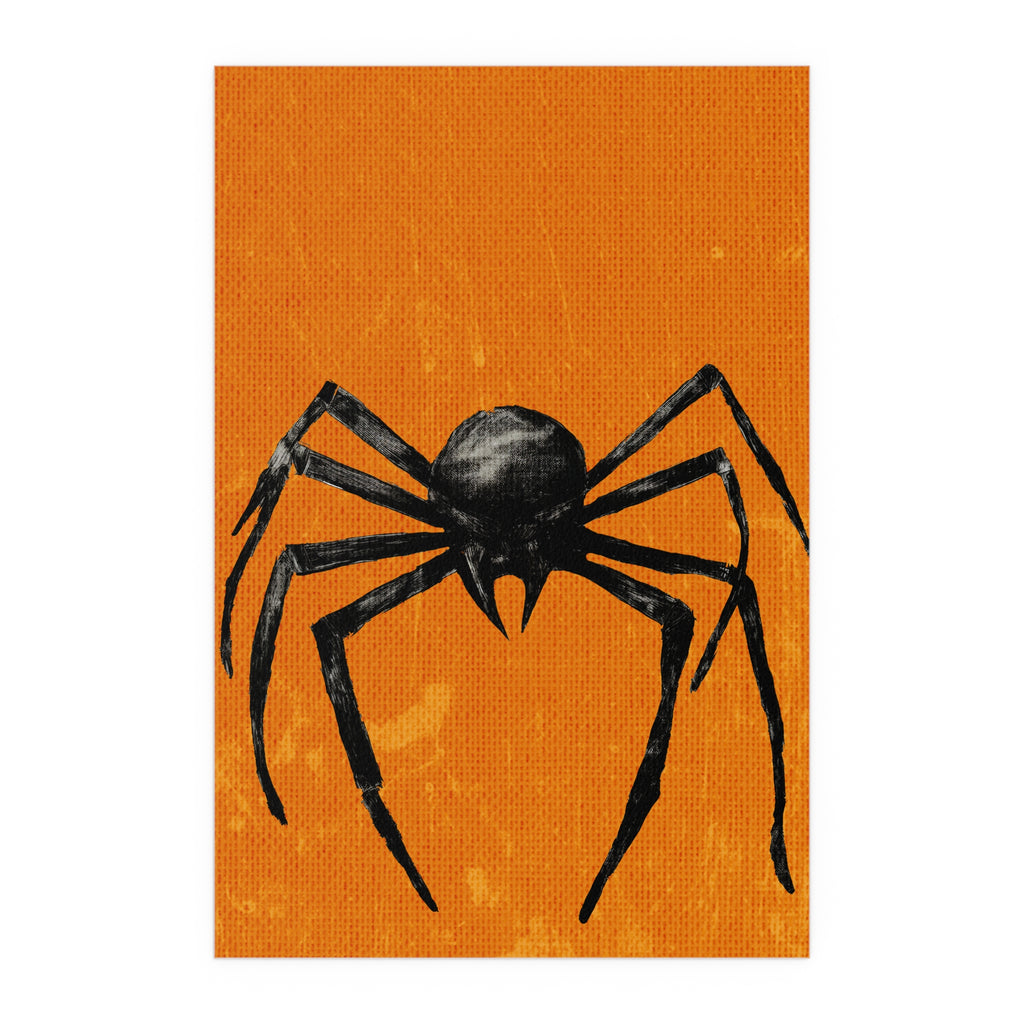 Midwest Mod Classic Spider Seasonal Silk Poster, Indoor and Outdoor Decor, Seasonal Decor, Halloween, Spiders, Arachnids