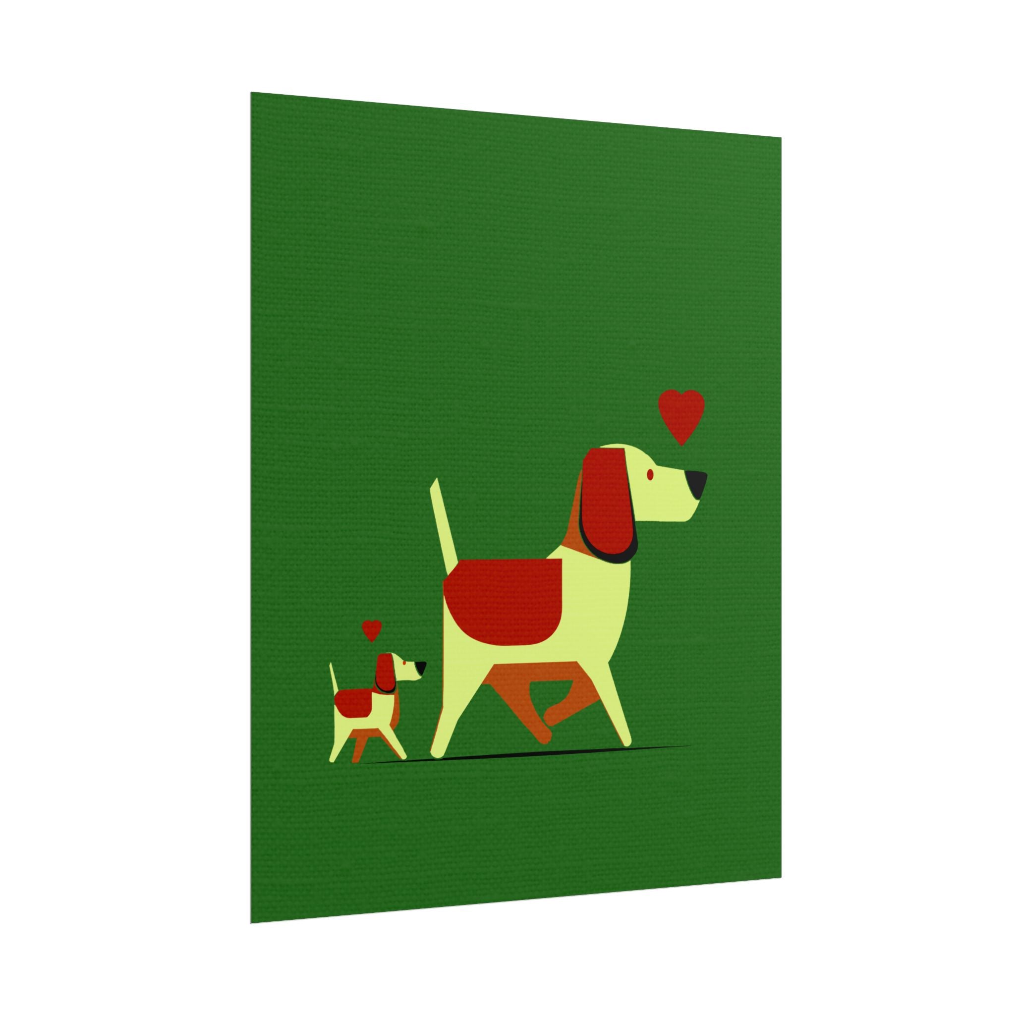 Animal Love Print Dog Mama Only Rolled Poster - Animals, Dog,  Puppy, Canine, Valentines Day, Nature, Love