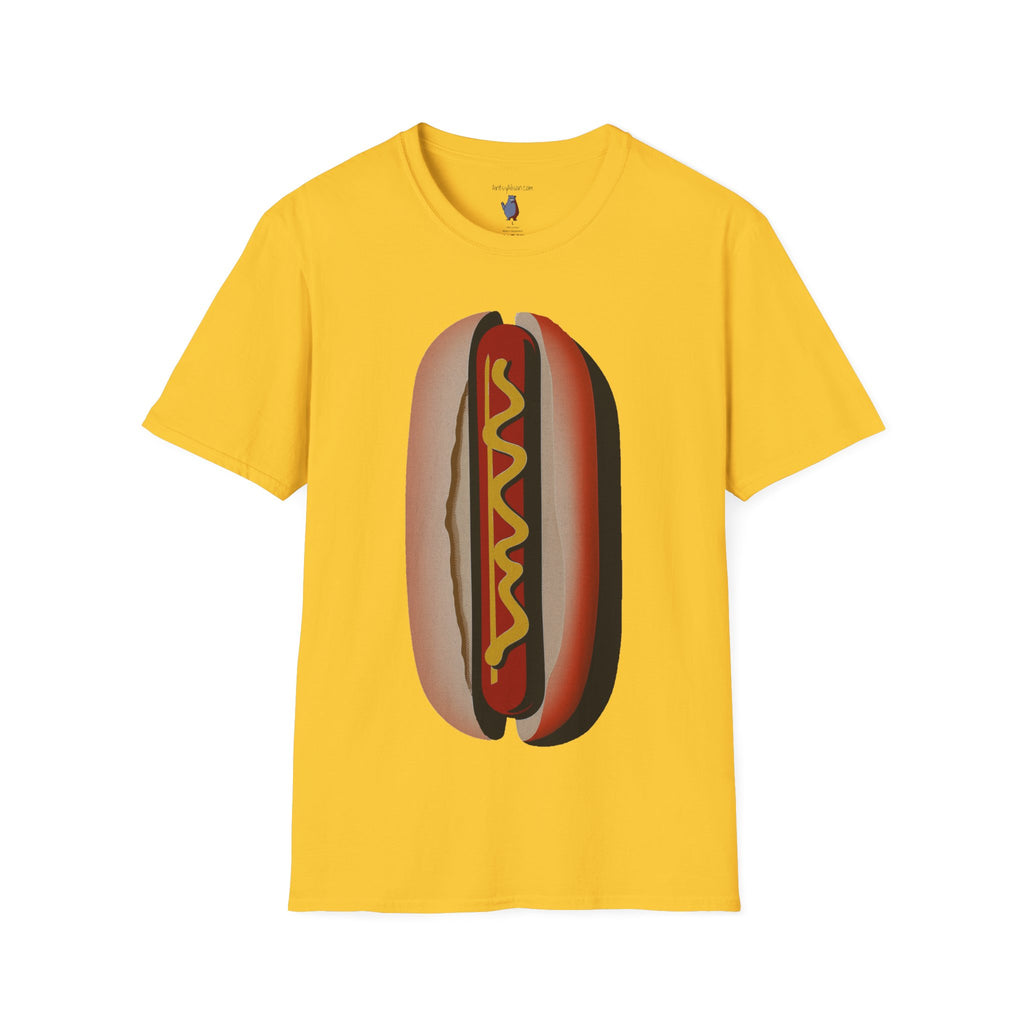 Hot Dog Graphic Art Tee - 100% Cotton T-Shirt
