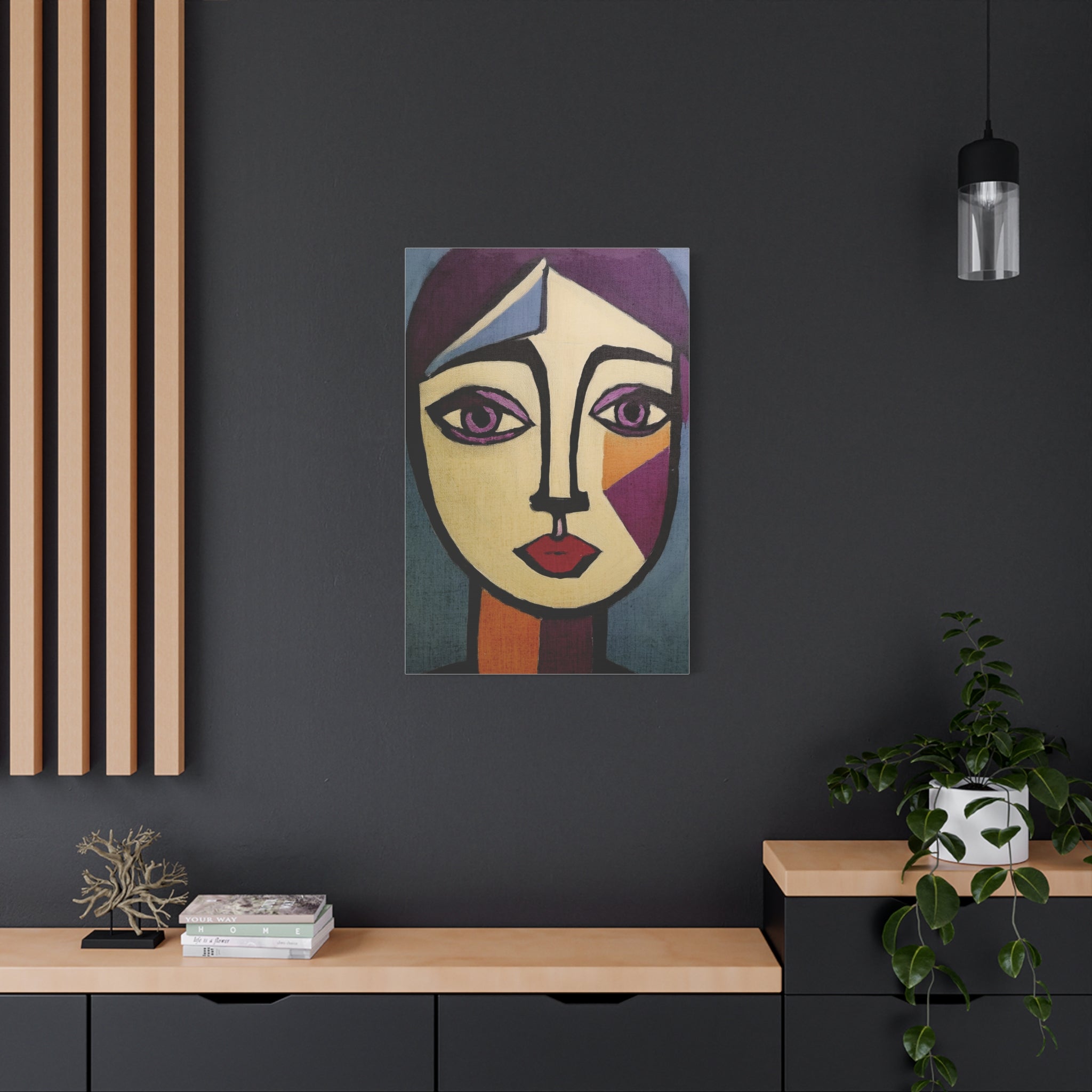 Abstract Moody Woman Portrait Art Print - Matte Canvas, Stretched, 1.25"