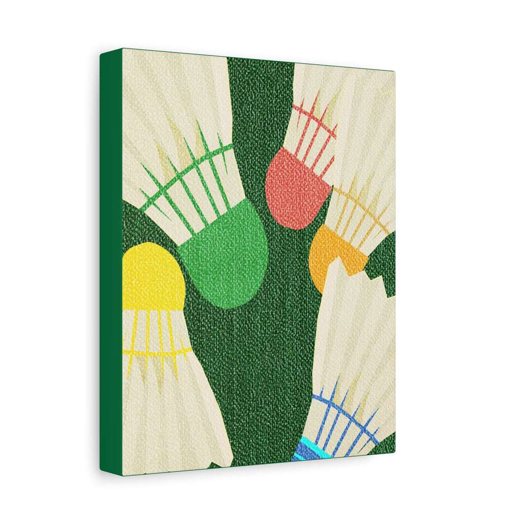 Midwest Modern Abstract Badminton Pop Art Style Print - Matte Canvas, Stretched, 1.25"