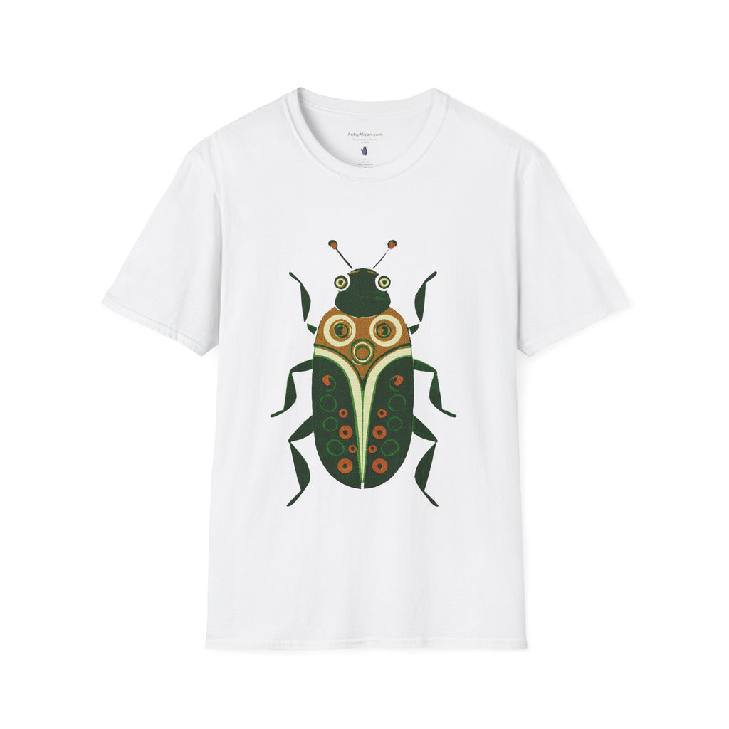 Midwest Modern Green Beetle - Unisex Softstyle T-Shirt