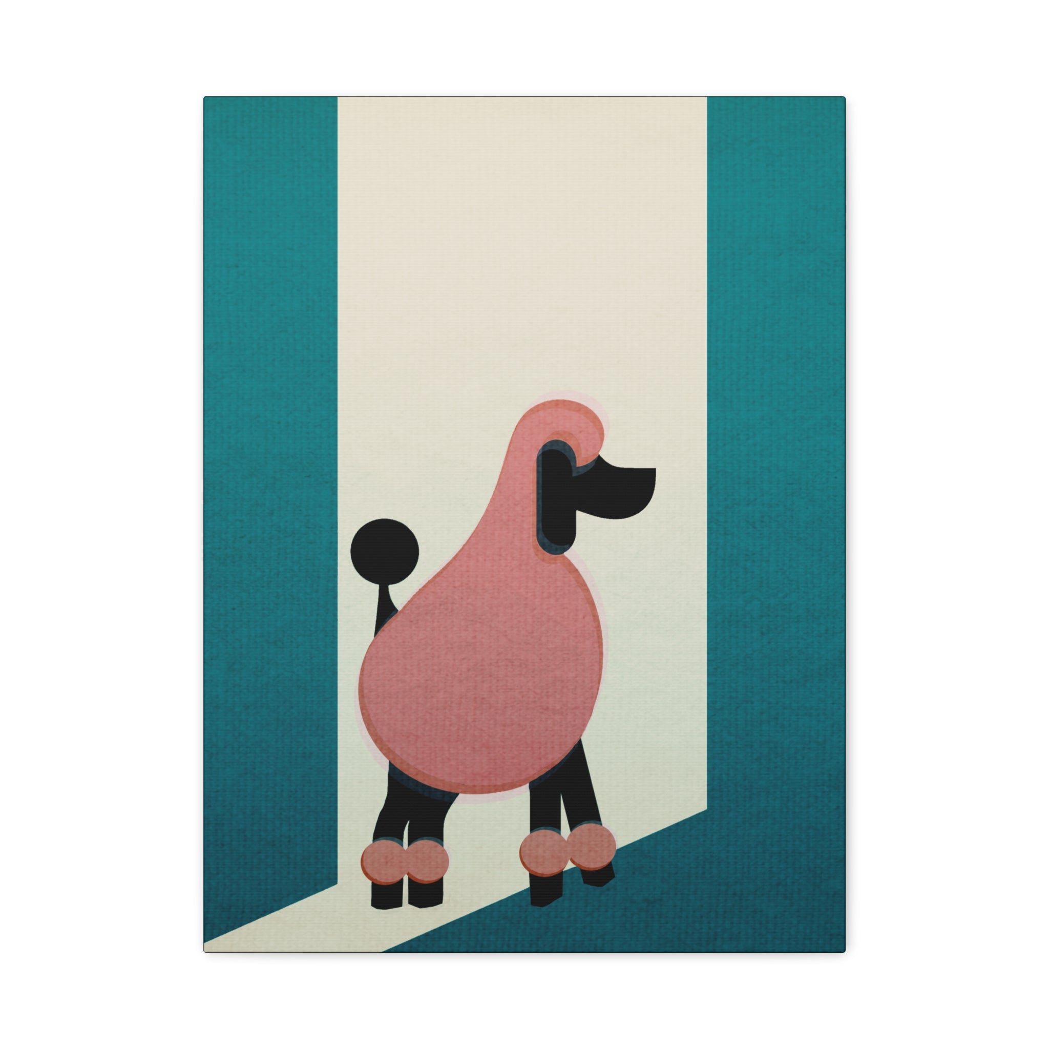 Midwest Modern Poodle Love Print - Matte Canvas, Stretched, 1.25"