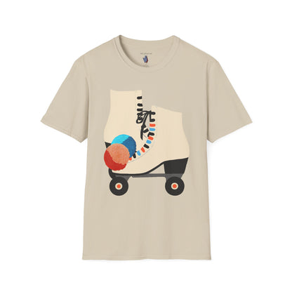 Roller Skates and Pom Poms Graphic Art - 100% Cotton T-Shirt