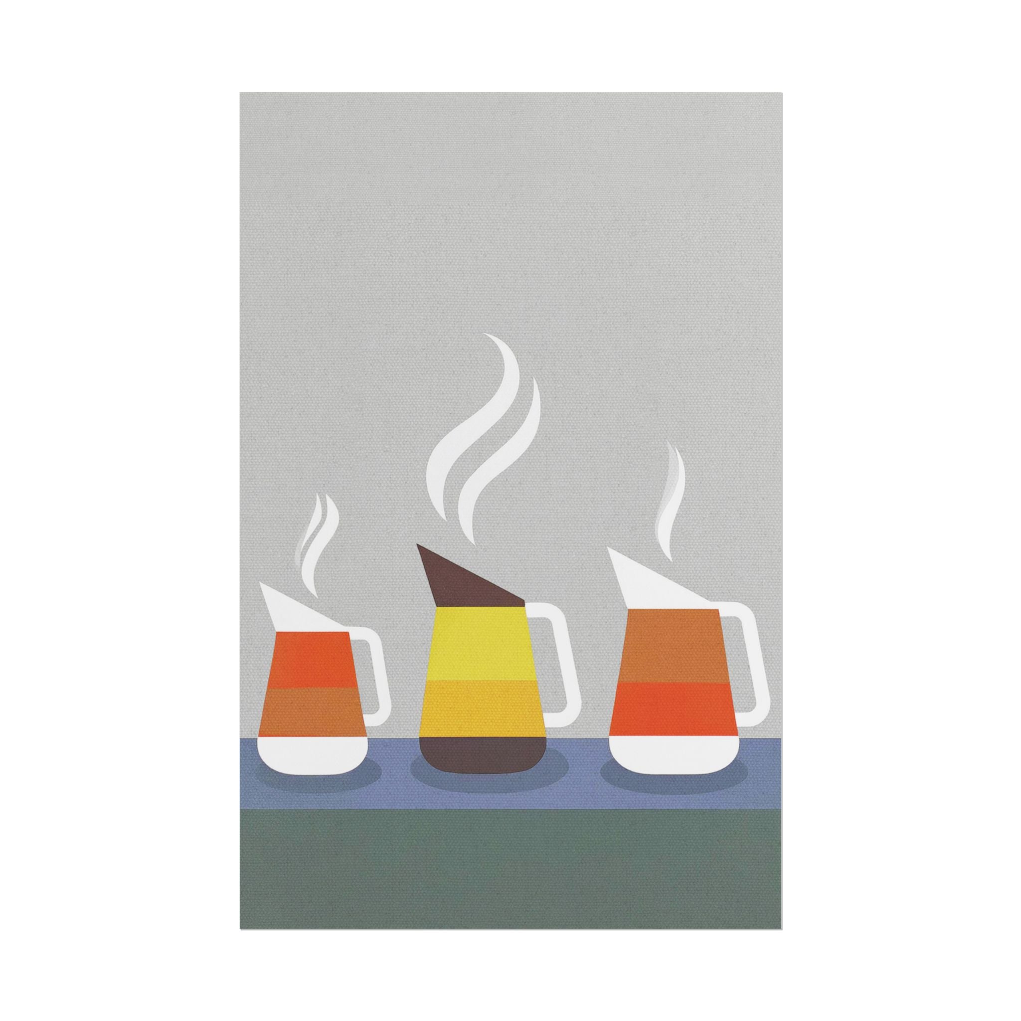 Danish Modern Inspired Coffee Pot Art Print Rolled Poster | Wall Art, Midwest Mod, Danish Modern, Coffee, Coffee Pot