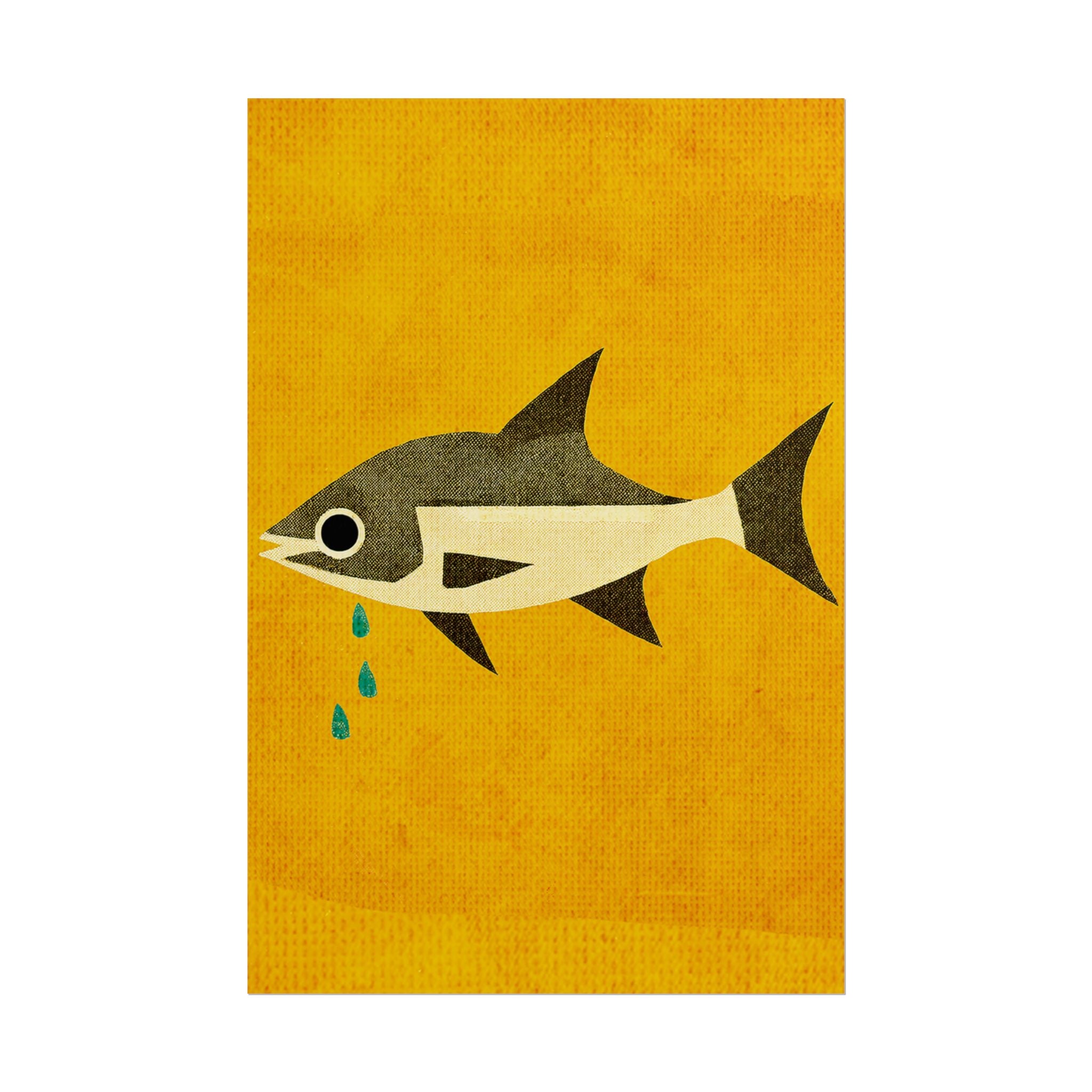 Don't Cry Mod Abstract Fish Art Print Rolled Poster | Wall Art, Midwest Mod, Fish, Fishing