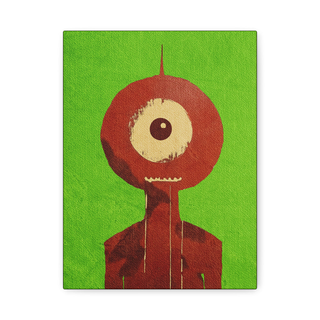 Halloween Seasonal Midwest Mod Cyclops Pop Art Print  - Matte Canvas, Stretched, 1.25"