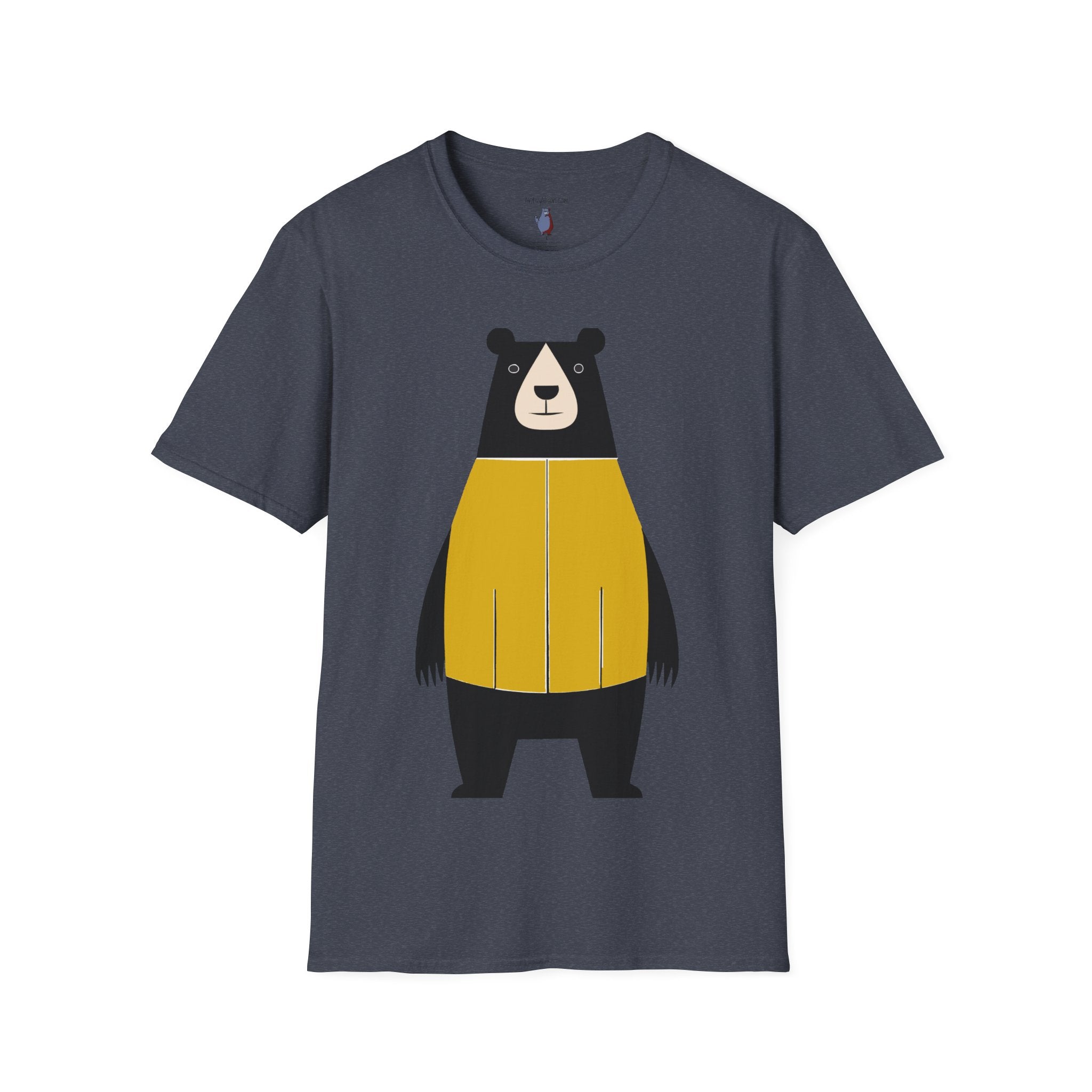 Bear in Yellow Graphic Art - 100% Cotton T-Shirt