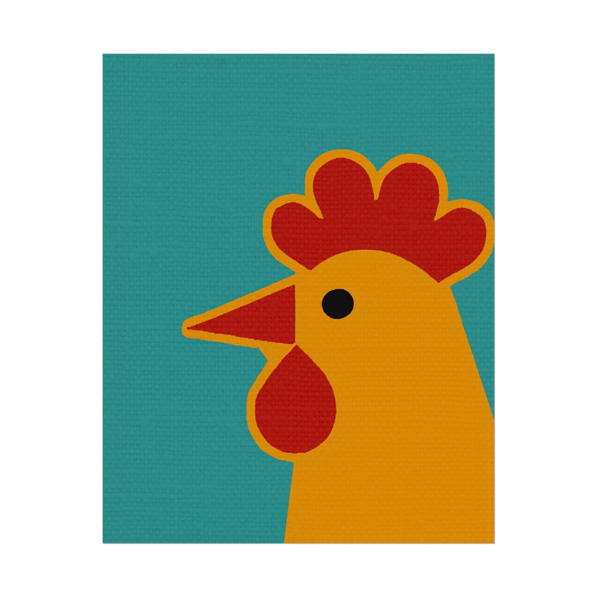 Pop Art Style Chicken, Rolled Poster -  animal lovers, spring, summer, easter, chicken