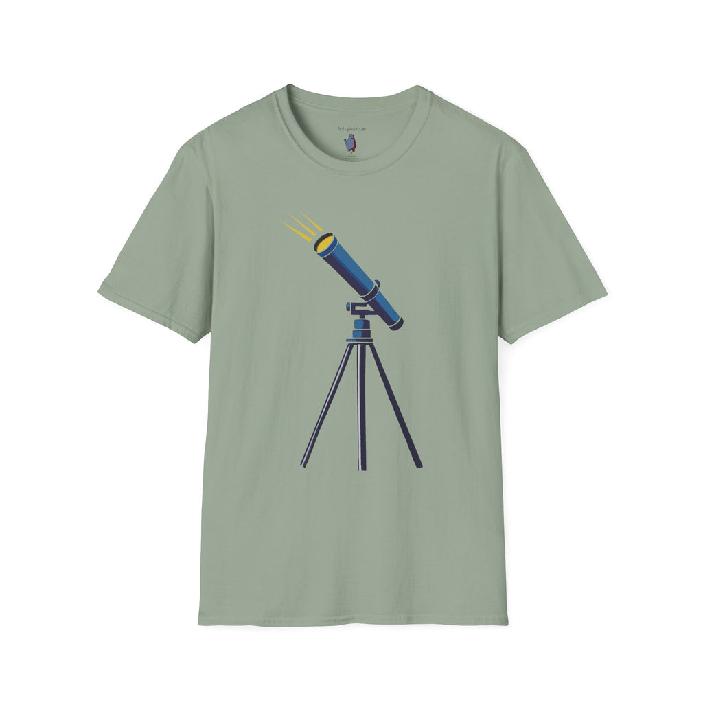 Midwest Modern Telescope Pop Art Graphic Art Tee - 100% Cotton T-Shirt