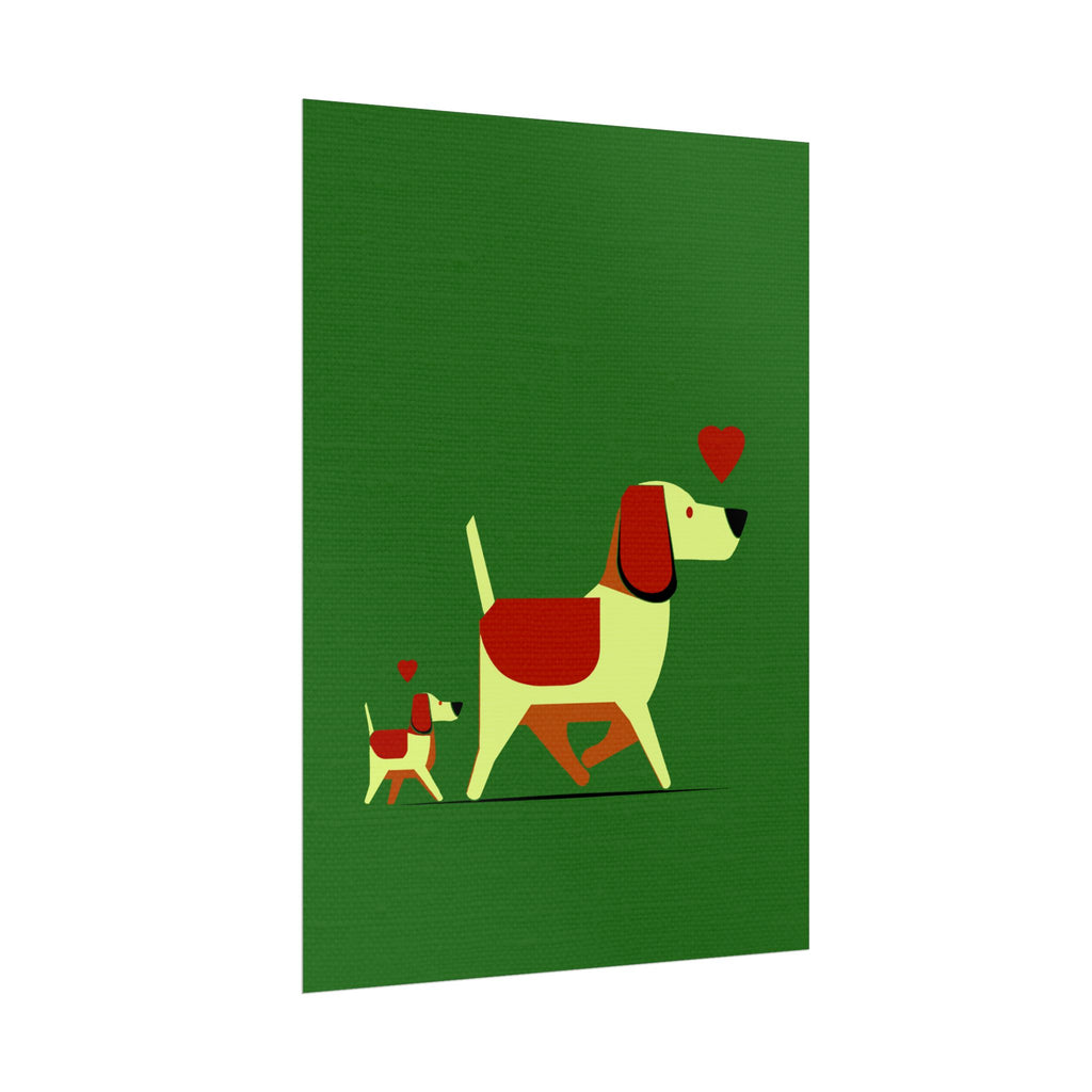 Animal Love Print Dog Mama Only Rolled Poster - Animals, Dog,  Puppy, Canine, Valentines Day, Nature, Love