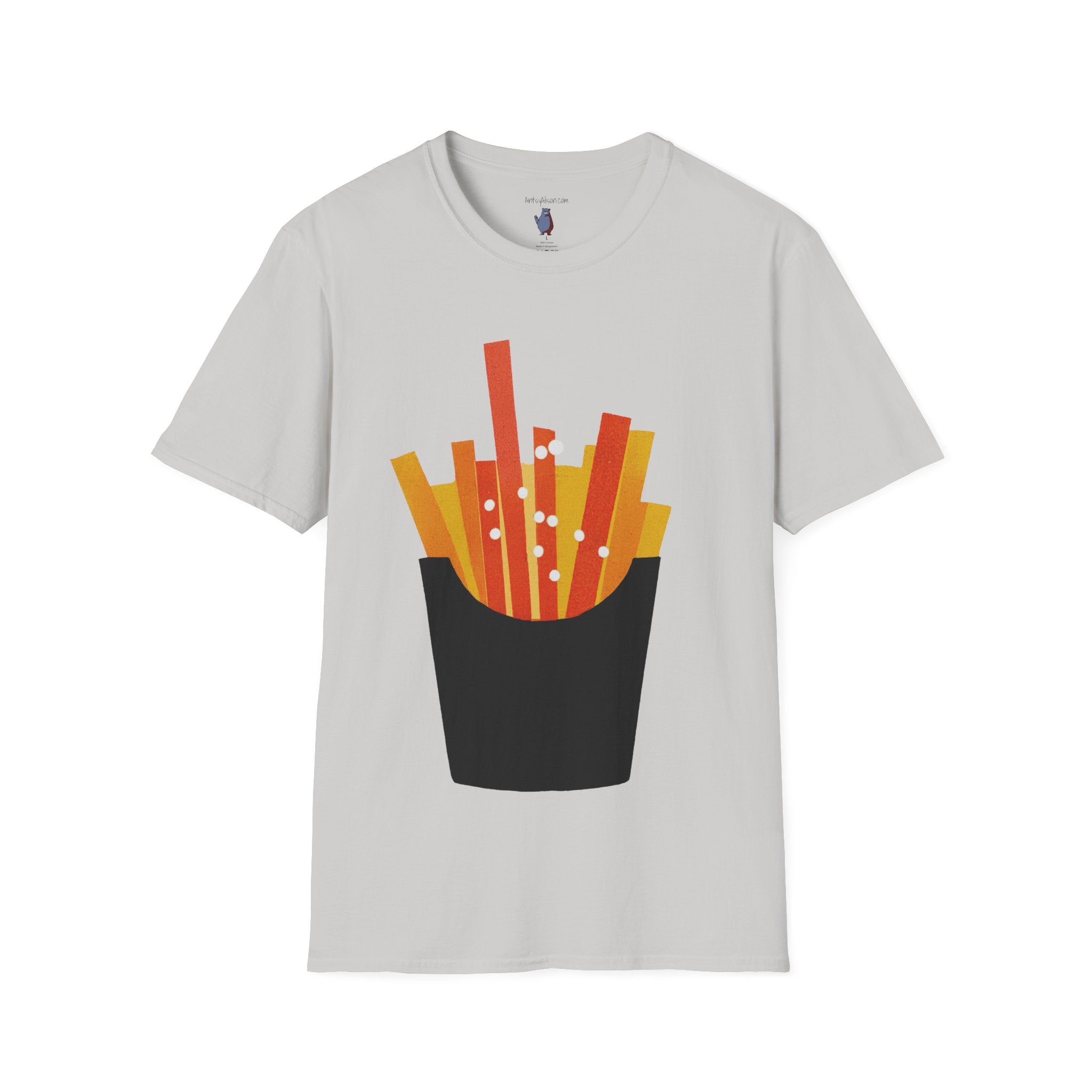 French Fry Fries Graphic Art Tee - 100% Cotton T-Shirt