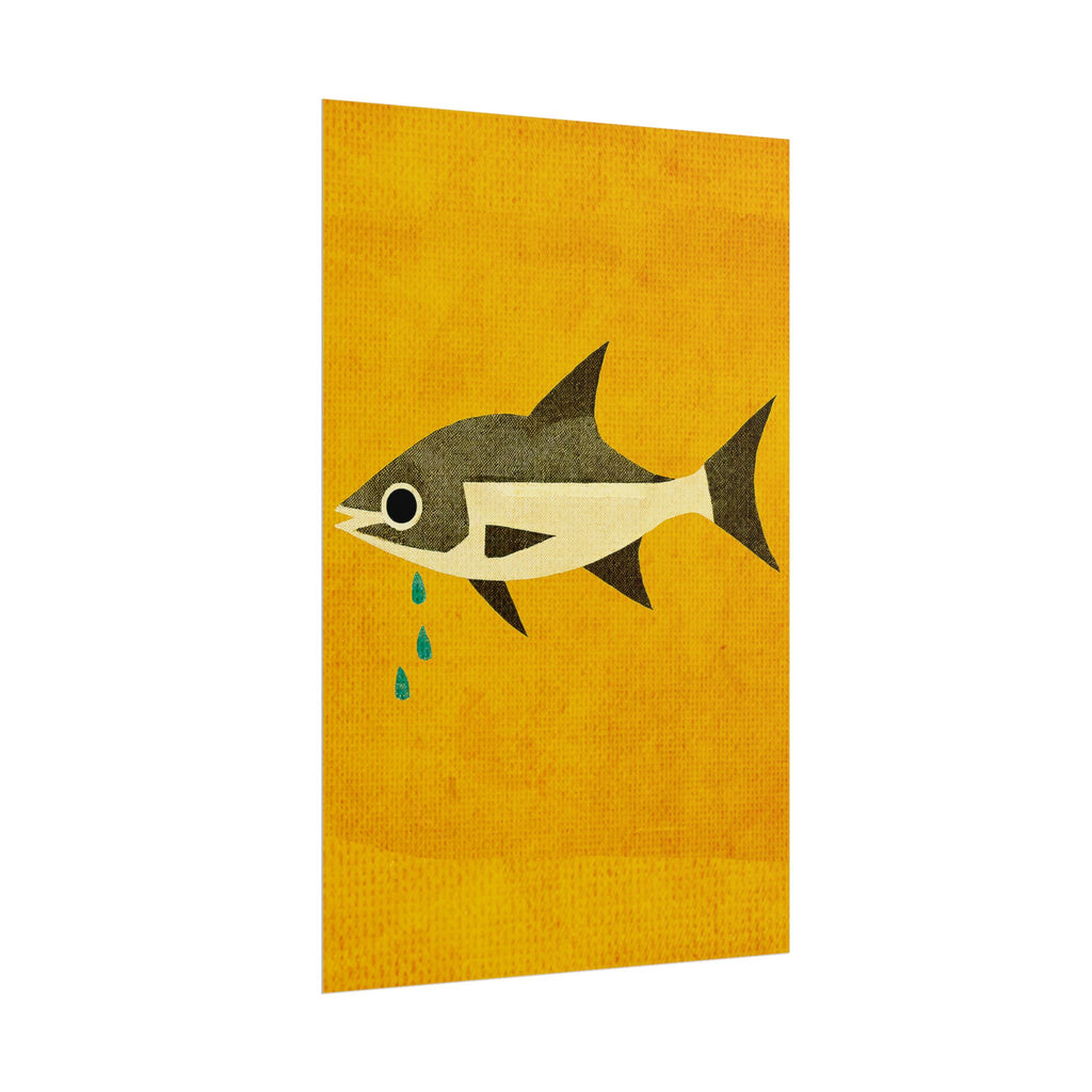 Don't Cry Mod Abstract Fish Art Print Rolled Poster | Wall Art, Midwest Mod, Fish, Fishing