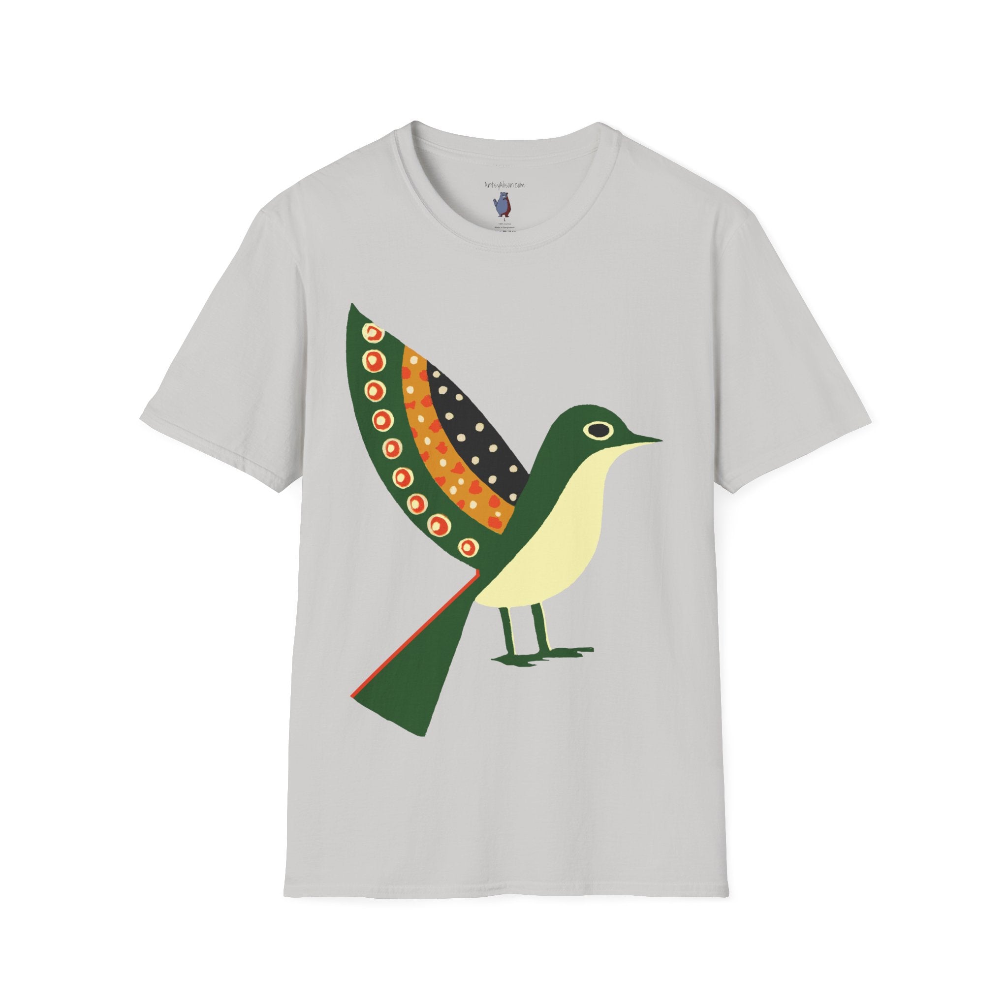 Ready to Fly Bird Graphic Art Tee - 100% Cotton T-Shirt