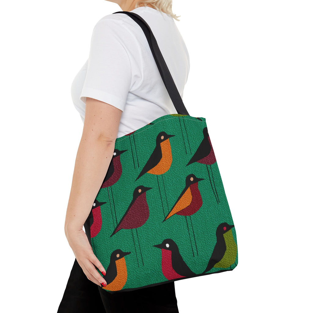 Whimsical Shore Bird Pattern Tote Bag, Eco-Friendly Shopping Bag, Beach Tote, Gift for Nature Lovers, Summer Accessory, Lightweight Carryall
