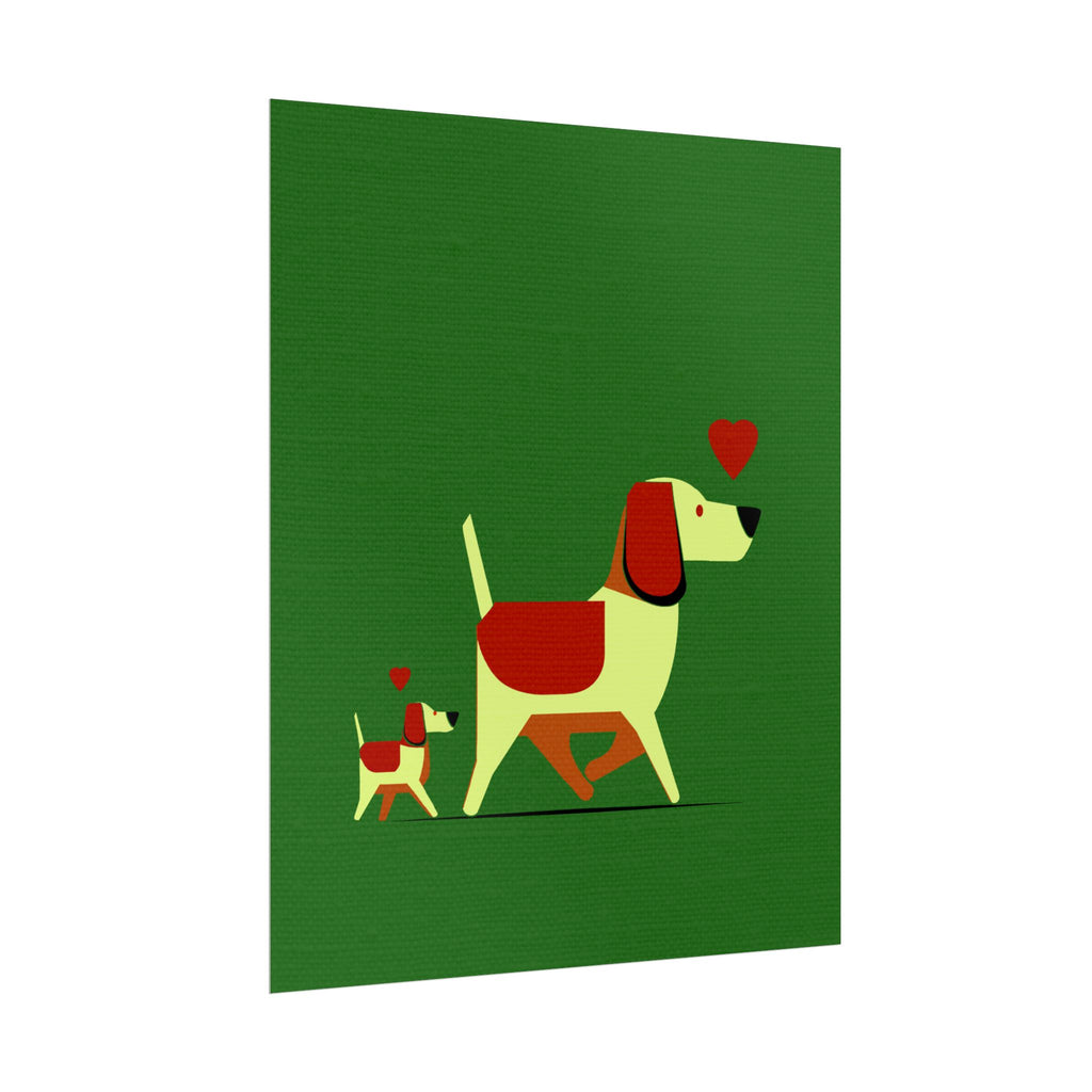 Animal Love Print Dog Mama Only Rolled Poster - Animals, Dog,  Puppy, Canine, Valentines Day, Nature, Love