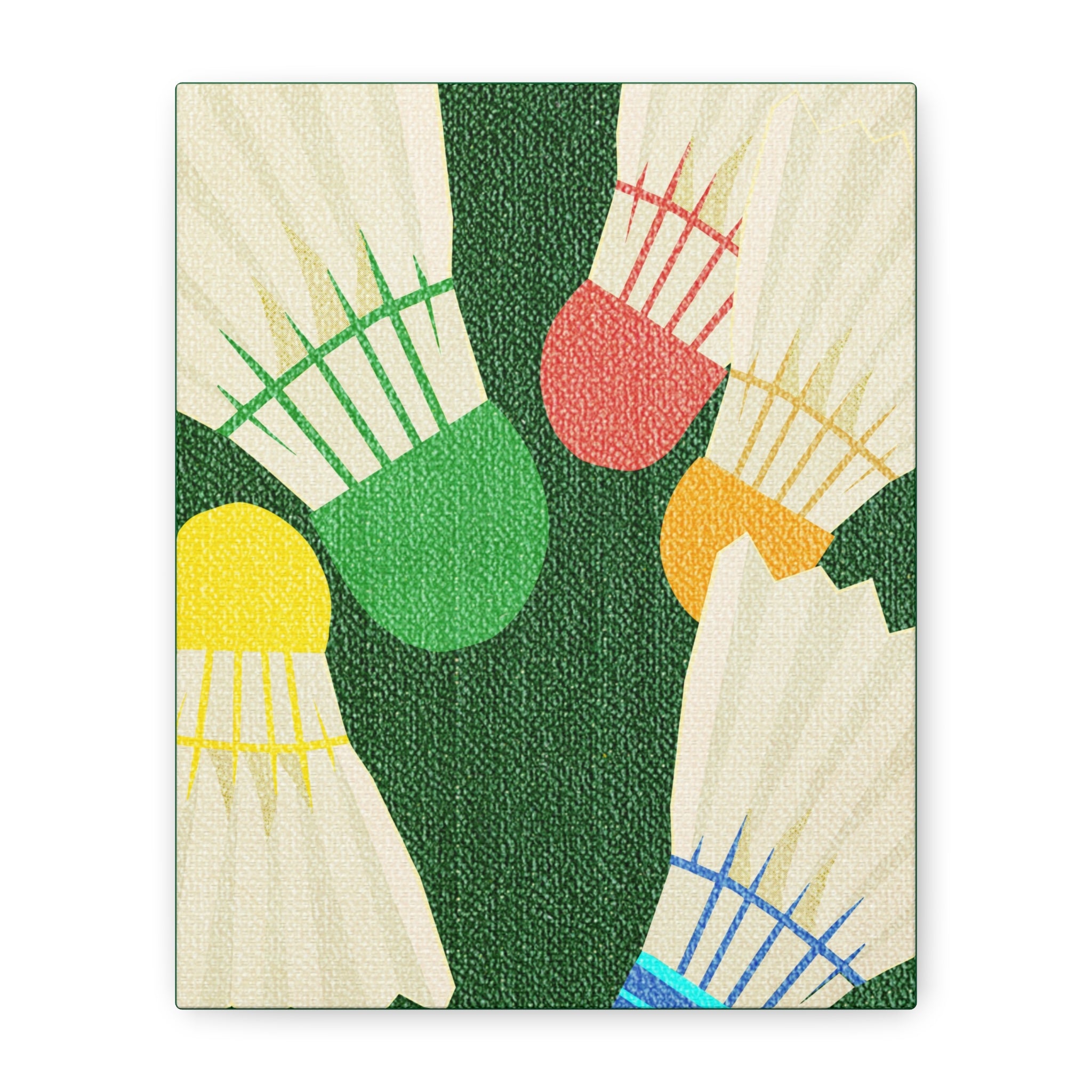 Midwest Modern Abstract Badminton Pop Art Style Print - Matte Canvas, Stretched, 1.25"