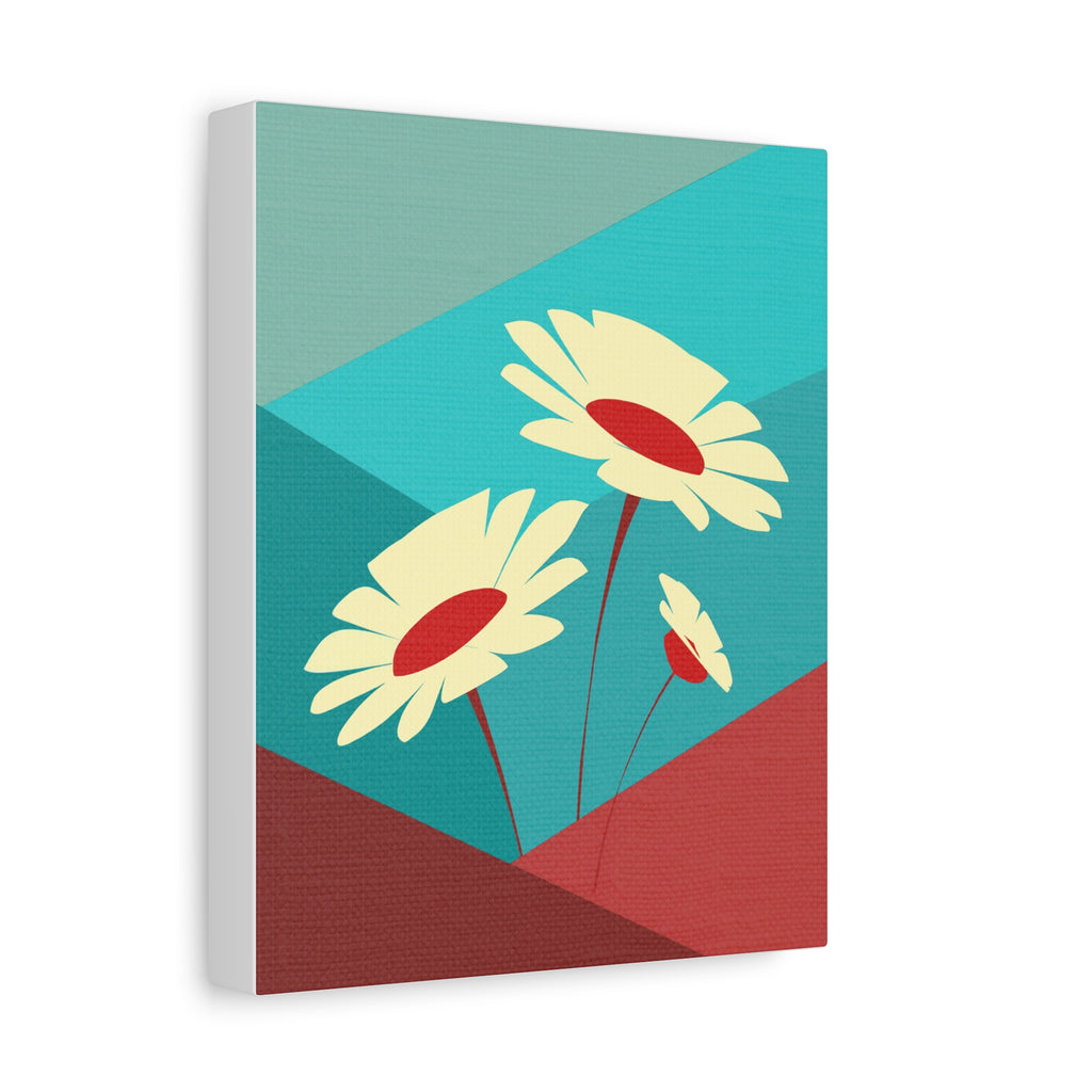 Modern Abstract Daisy Love - Matte Canvas, Stretched, 1.25"