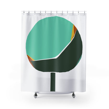 Big Modern Puff Tree Shower Curtain