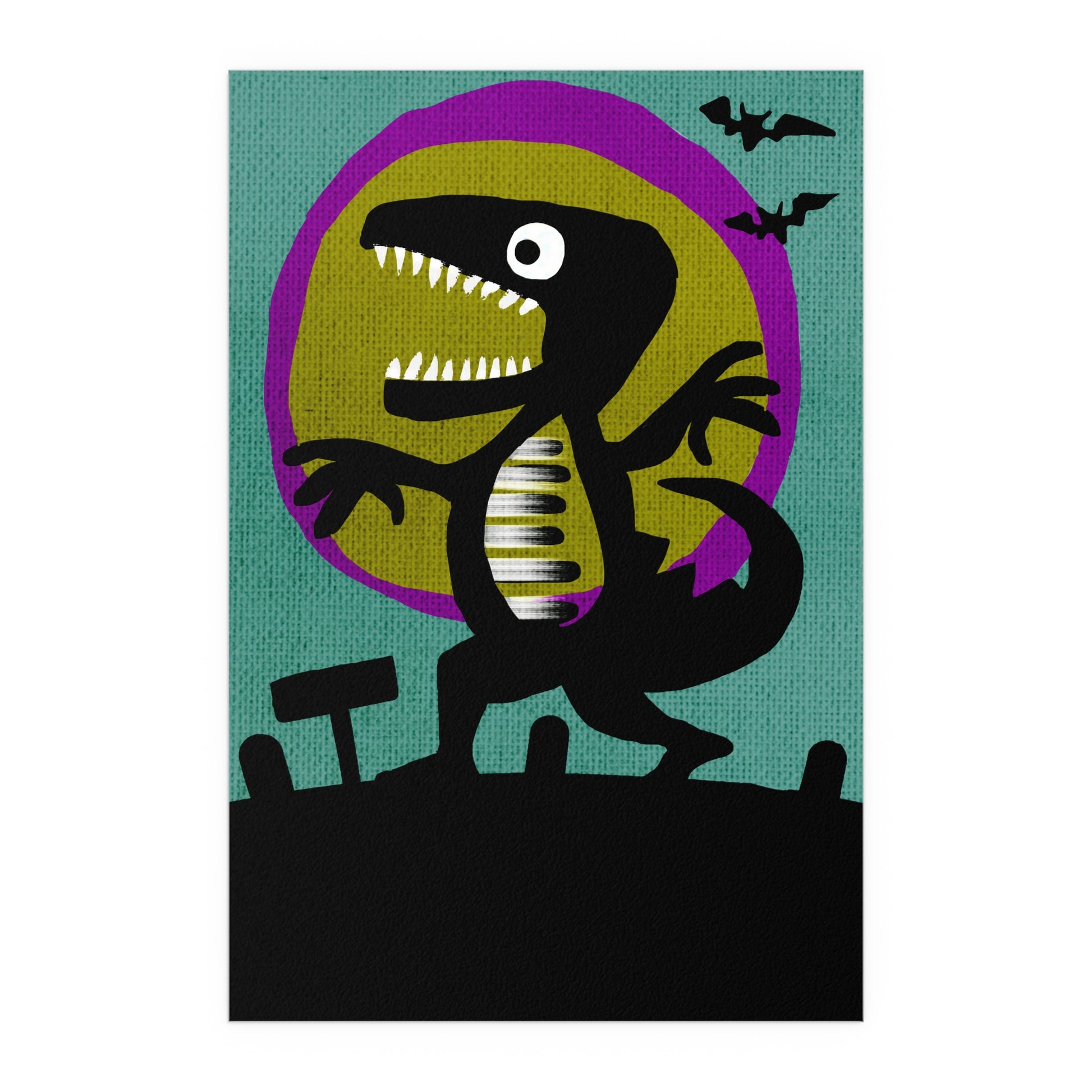 Midwest Mod Family Friendly Godzilla Seasonal Silk Poster, Indoor and Outdoor Decor, Unique Home Decor, Seasonal Decor, Halloween, Godzilla, Monsters