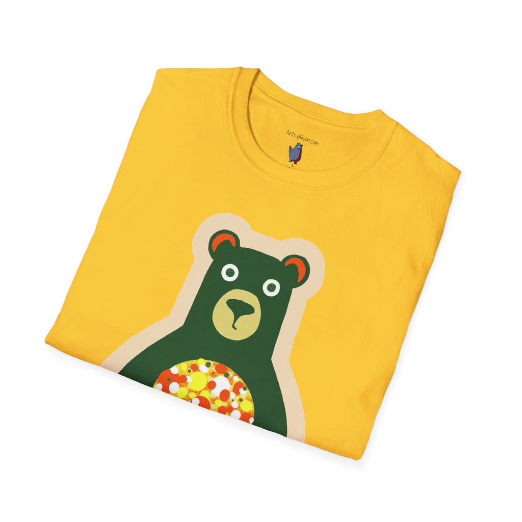 Mod Gumball Bear Graphic Art Tee - 100% Cotton T-Shirt