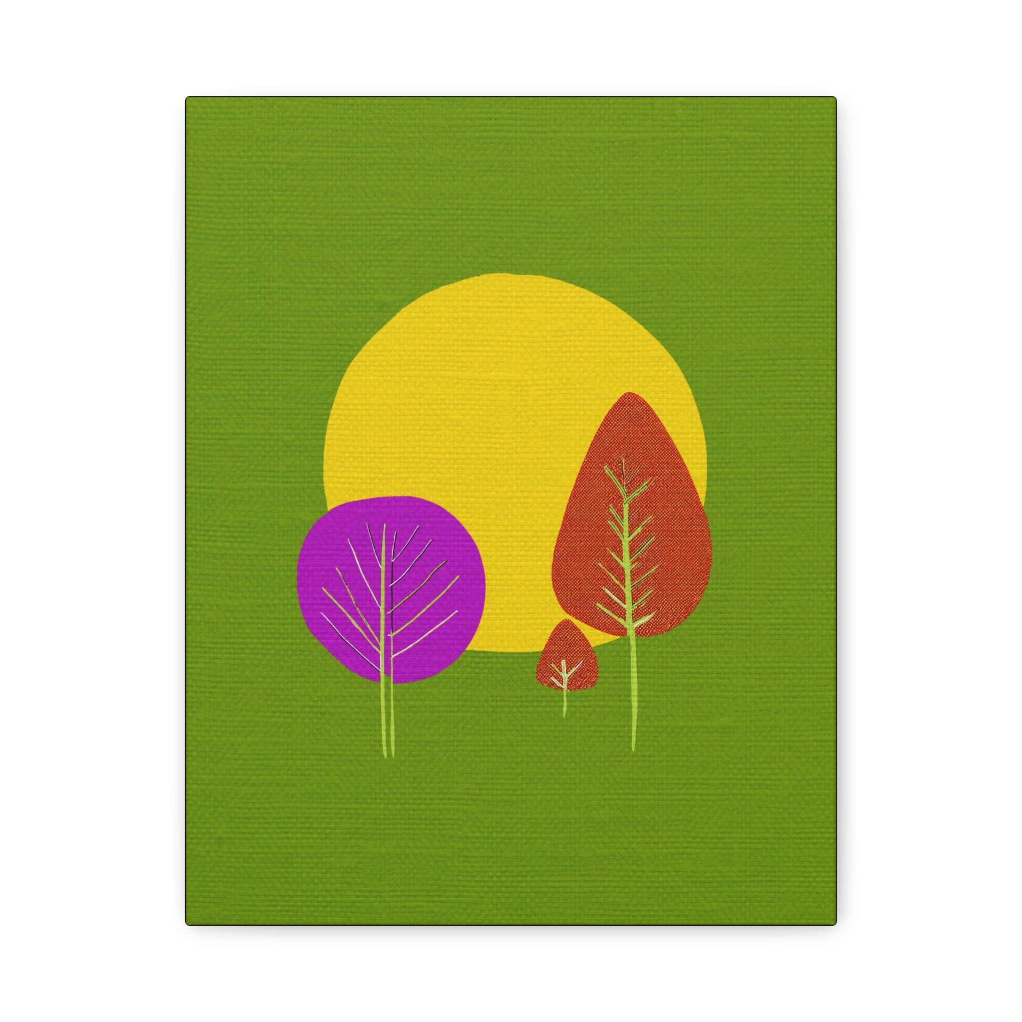 Midwest Modern Abstract Springtime Forest Print - Matte Canvas, Stretched, 1.25" -  home decor, wall art, spring, nature, forest, trees