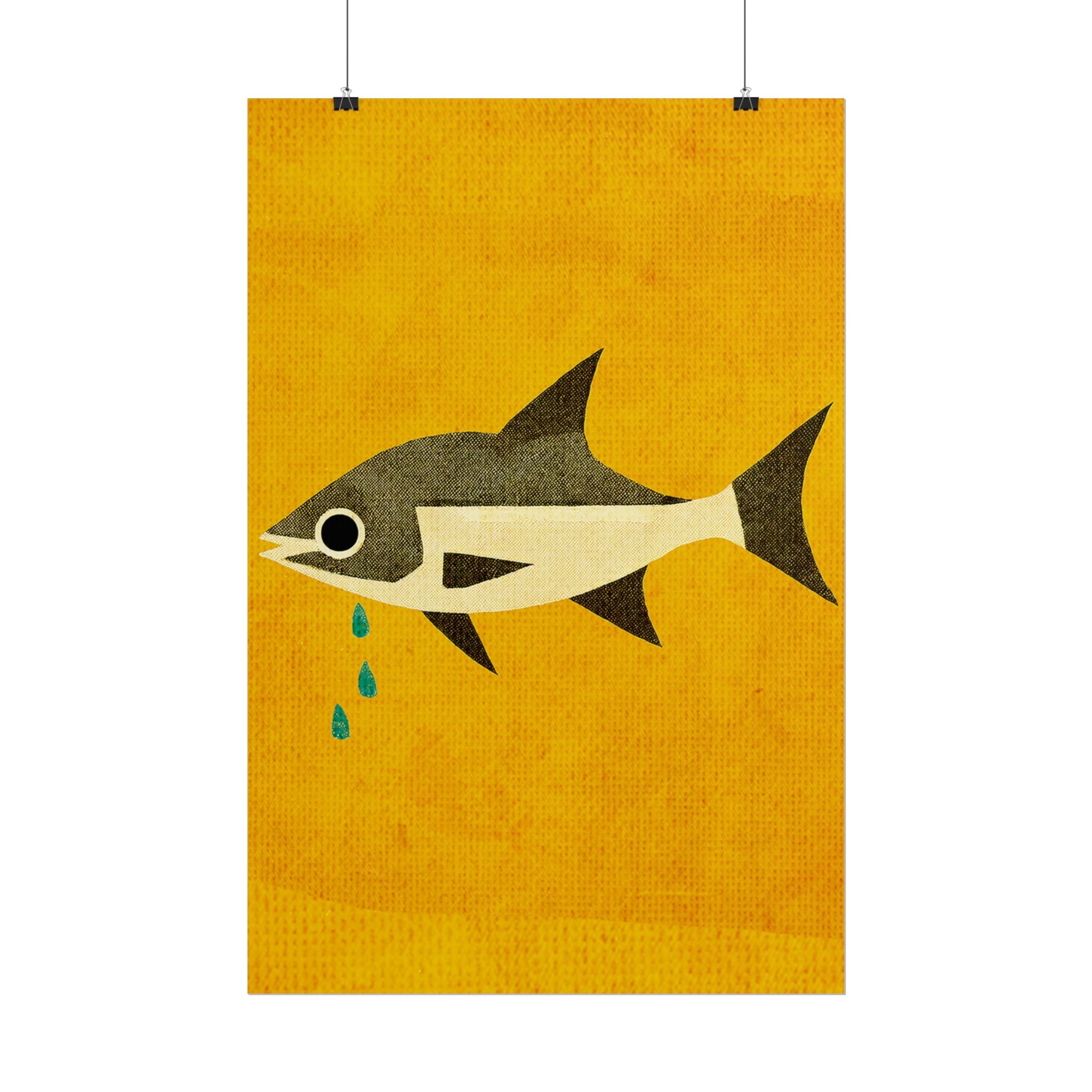 Don't Cry Mod Abstract Fish Art Print Rolled Poster | Wall Art, Midwest Mod, Fish, Fishing