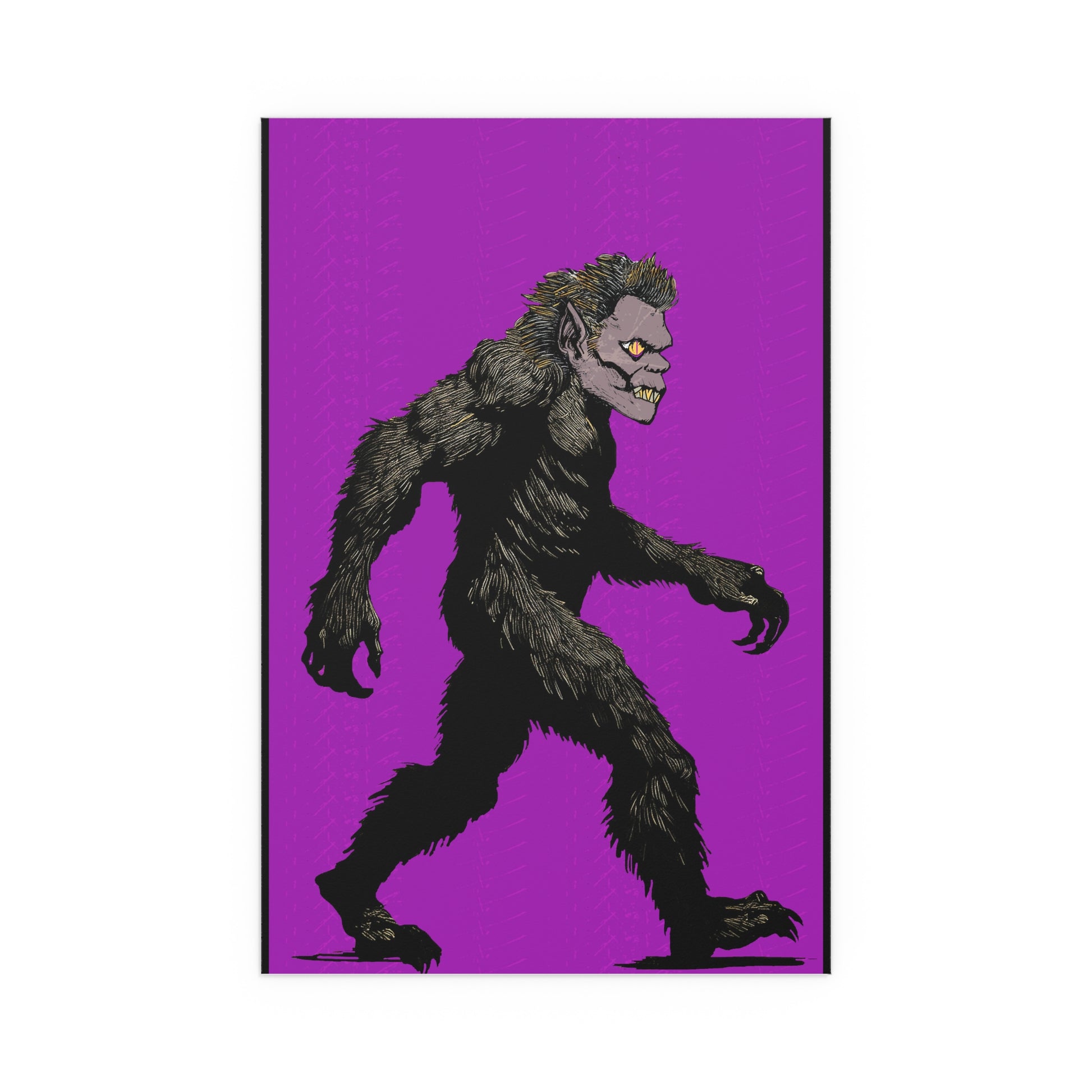 Midwest Mod Wolfman Werewolf Seasonal Silk Poster, Indoor and Outdoor Decor, Unique Home Decor, Seasonal Decor, Halloween